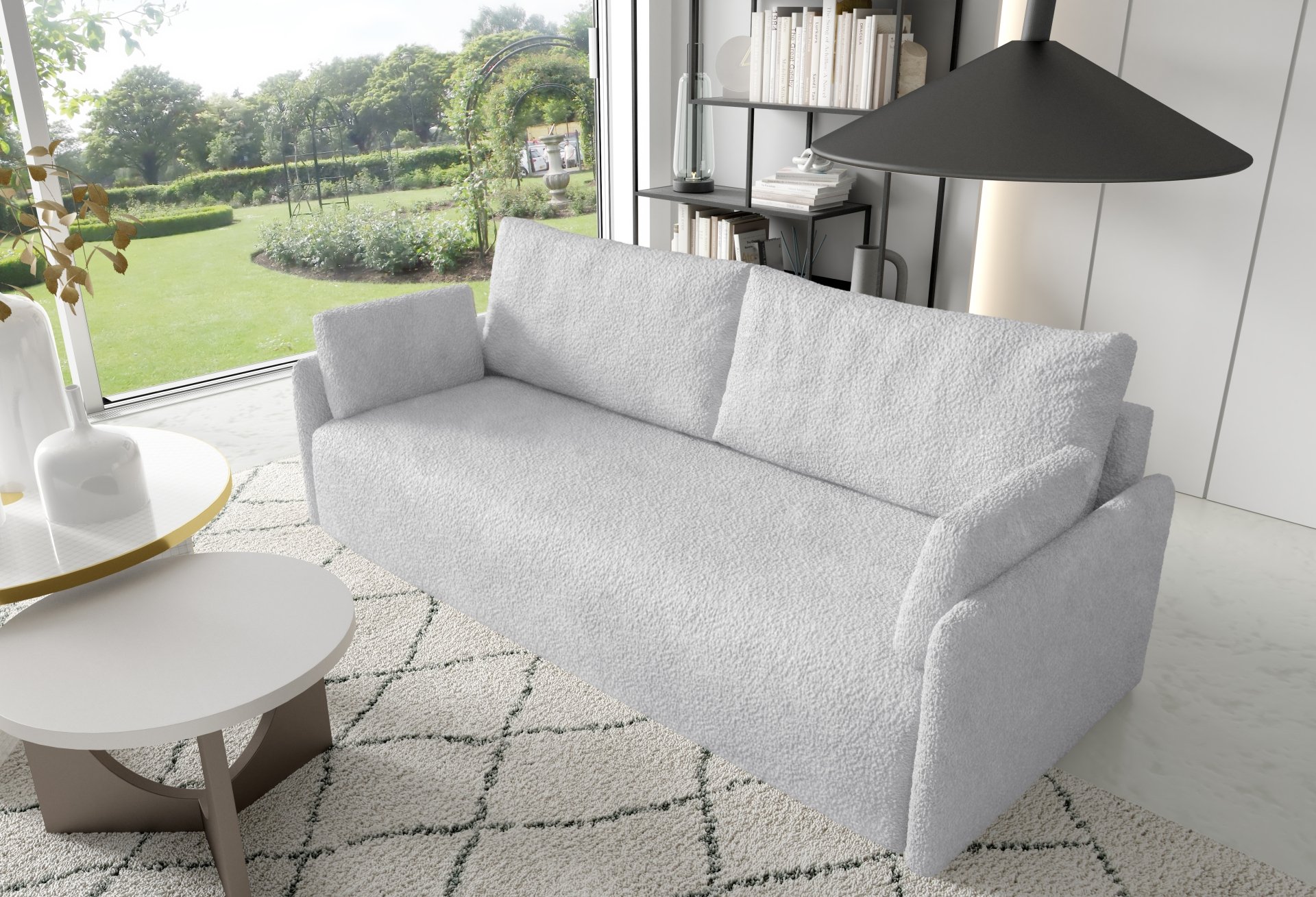 Mino 3-Sitzer Abriamo Bouclé Schlafsofa