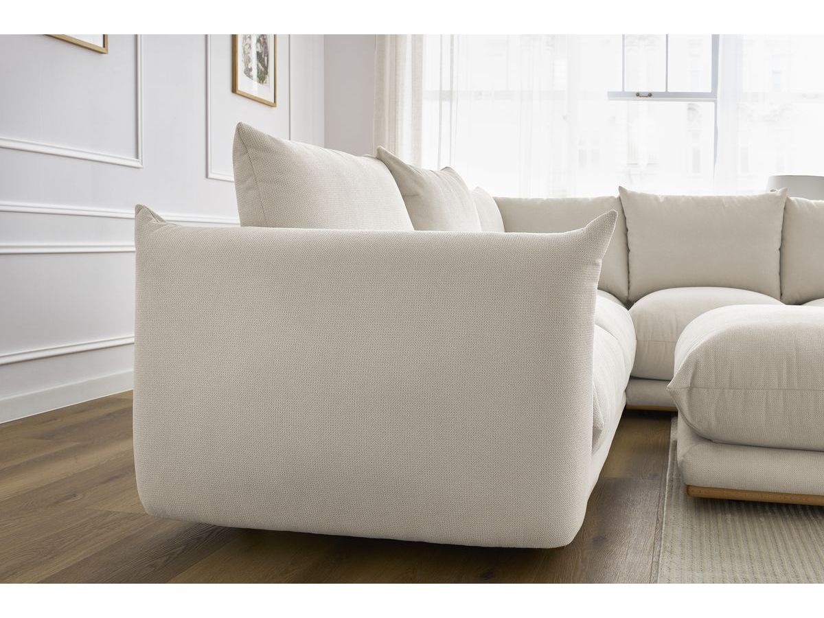 Bobochic Ernest Ecksofa mit Pouf Stoff Beige