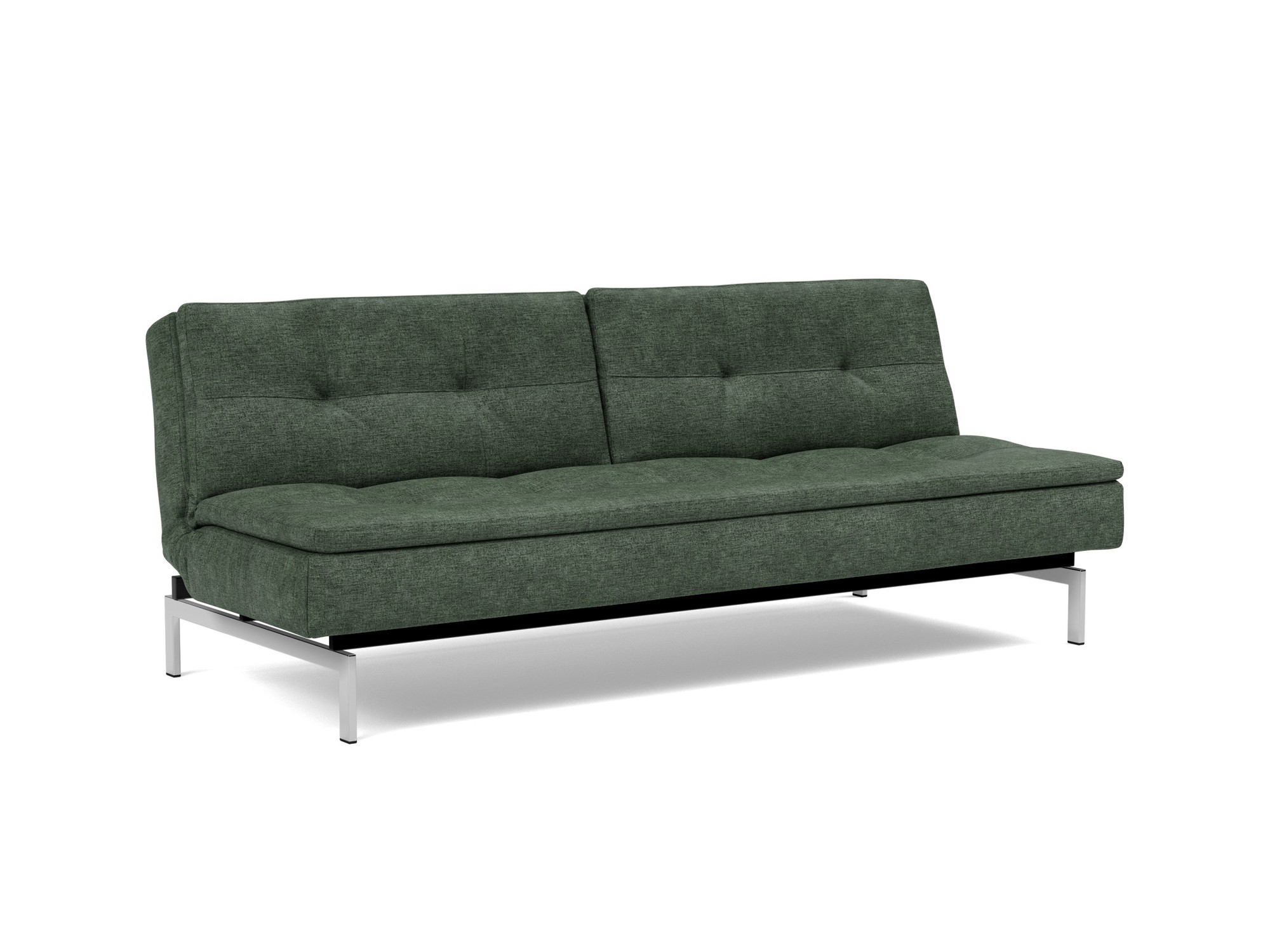 Schlafsofa Dublexo Flachgewebe Avella 281-Pine-Green Beine Chrom
