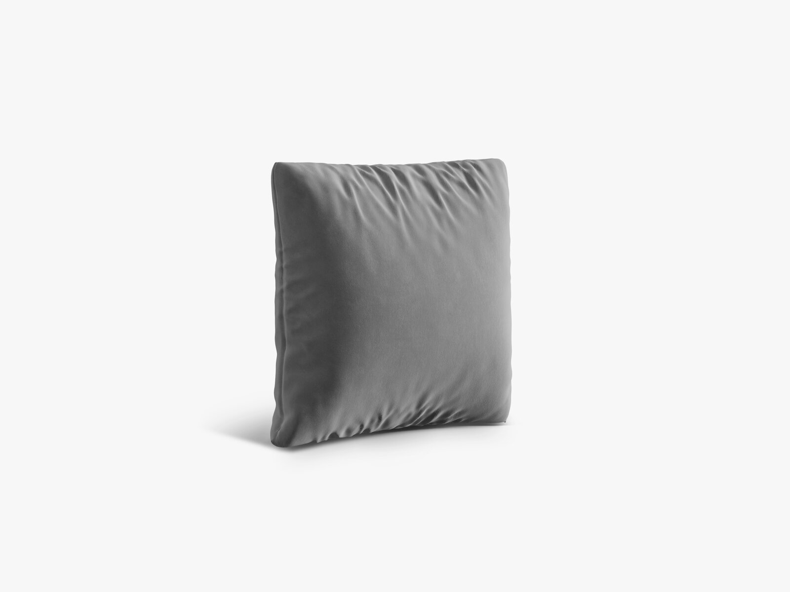 Micadoni Kissen Nuria Samt Grau 40x40x13