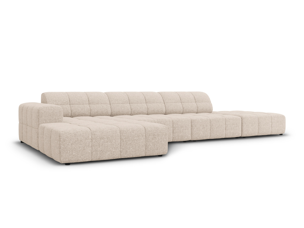 Cosmopolitan Design Ecksofa Chicago 5-Sitzer offen Chenille Haga Beige Links