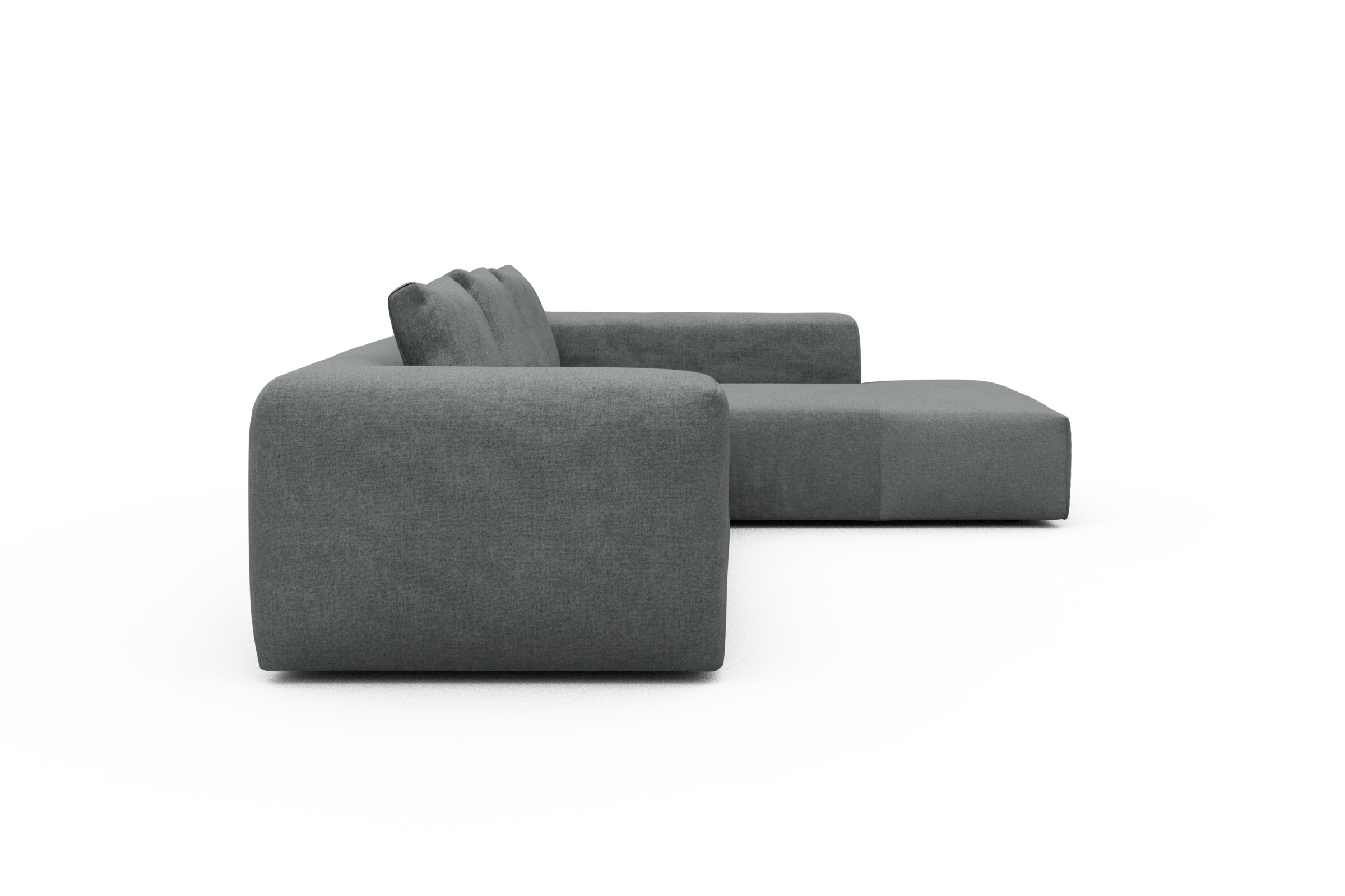 Ecksofa Fred Relax-Ecke rechts mit 2,5-Sitzer Casone-Gravel-Grey