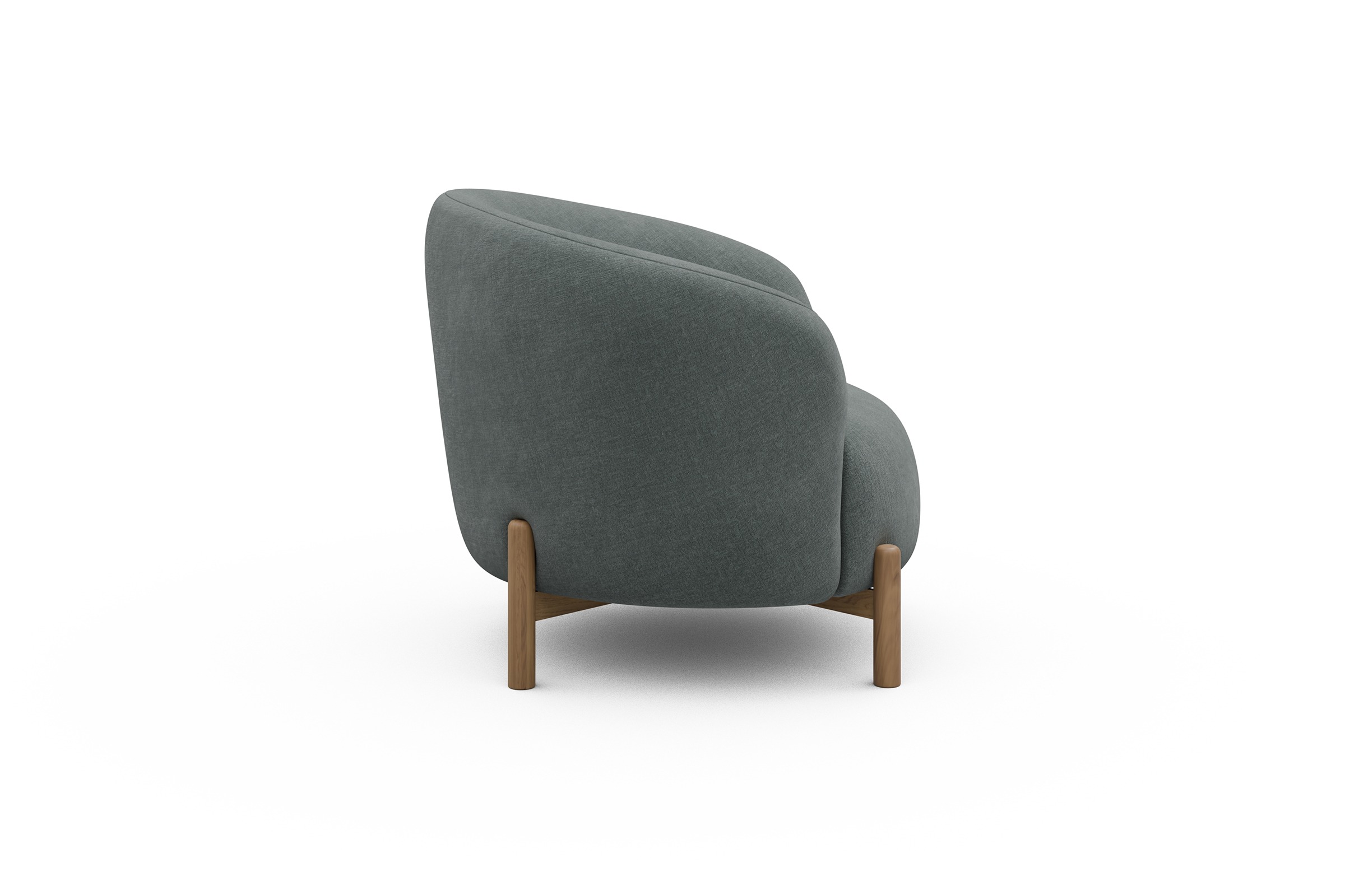 Sessel Ronda Holzbeine Eiche Natur Smooth-Silver-Grey