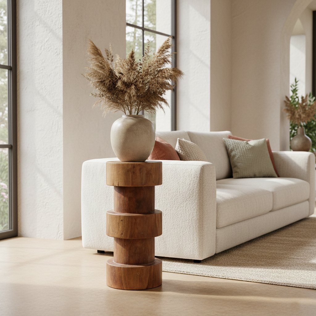 Raw Materials Forma Barhocker aus Teakholz Totoma natur
