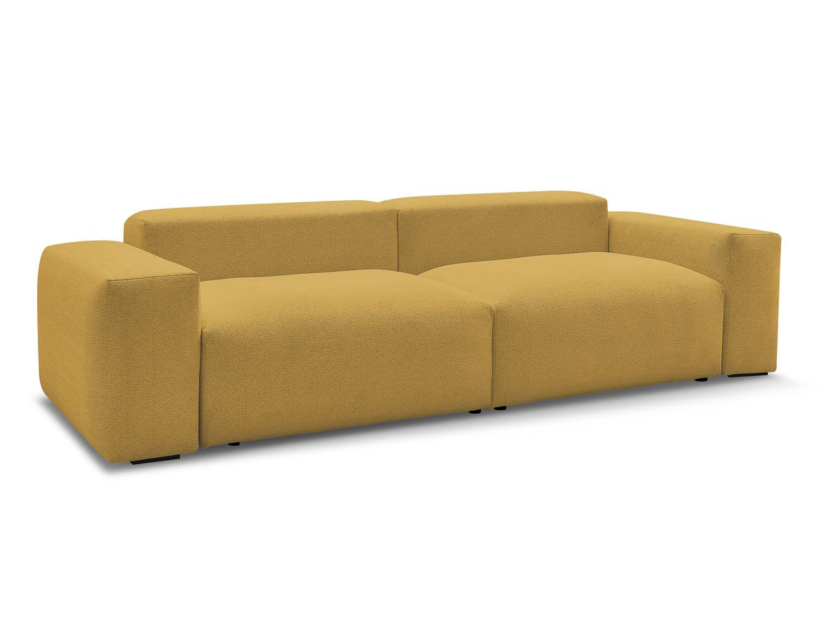 Bobochic Voltaire Sofa 4-Sitzer 320 × 124 cm Melange-Stoff Gelb