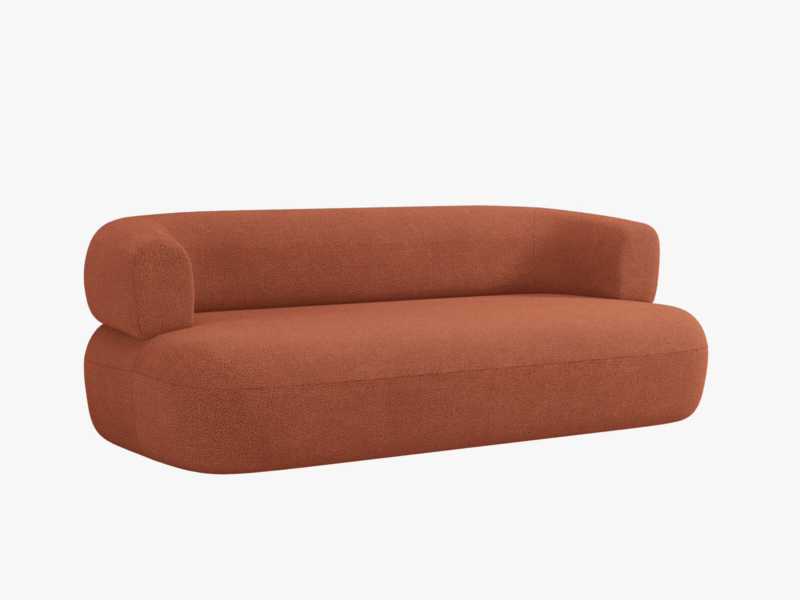 Micadoni Sofa Jenny 2-Sitzer Boucle Now or Never Ziegel