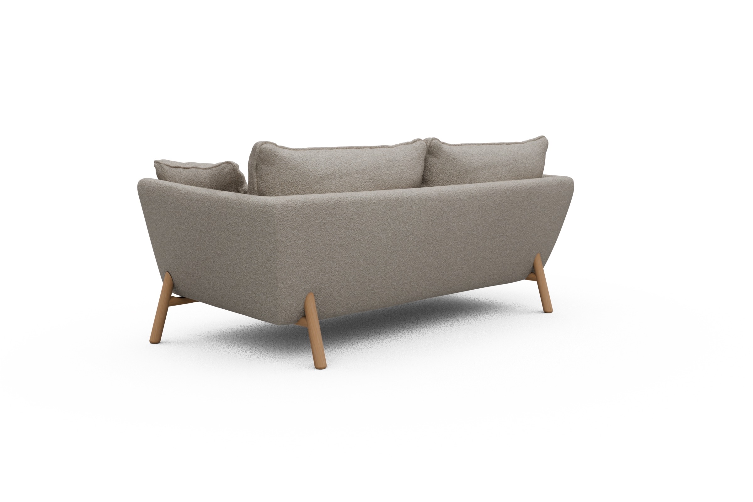 Sofa Emil PREMIUM 2-Sitzer Beinfarbe Eiche Natur Aivi-Lace-Beige