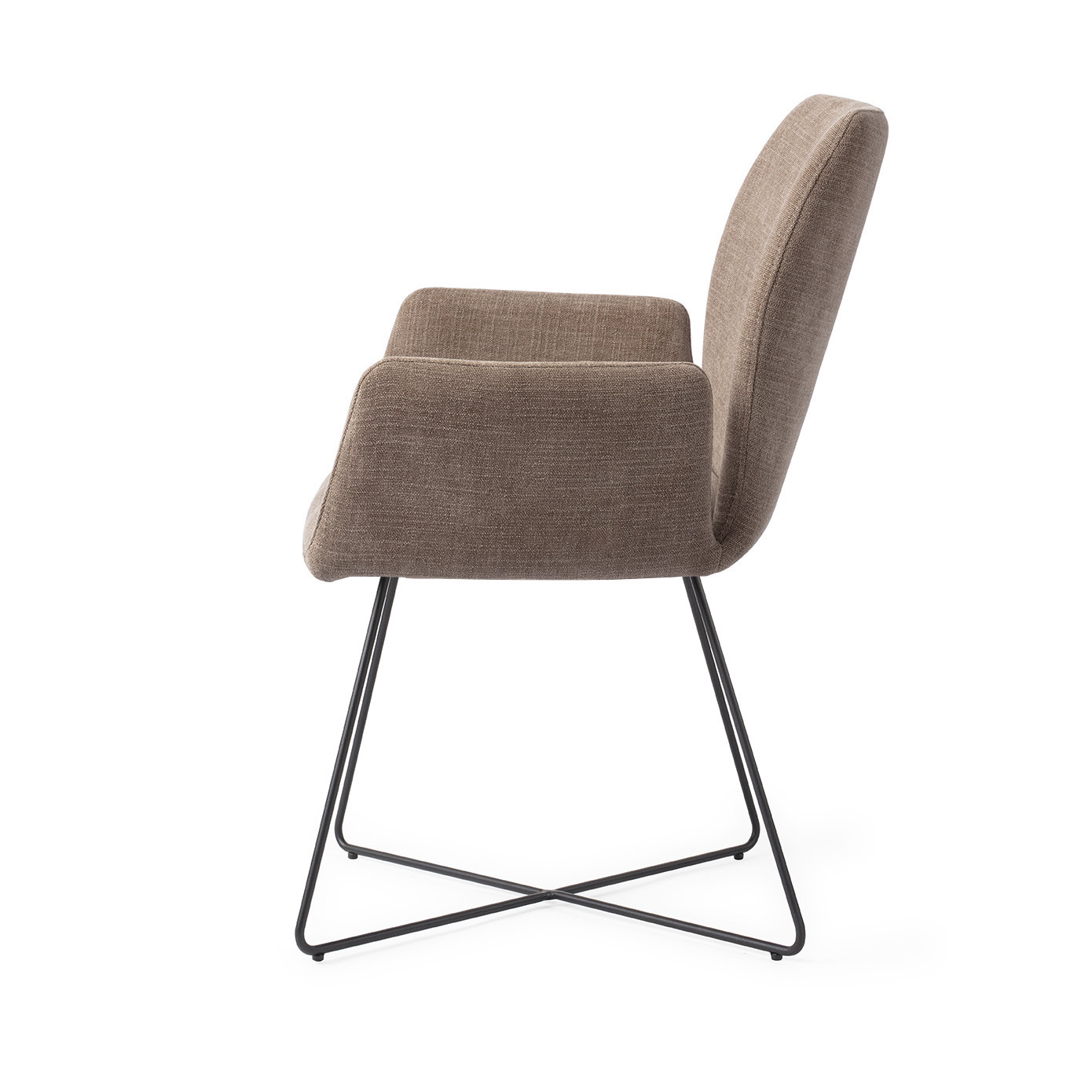 Jesper Home Esszimmerstuhl Misaki Mocha Mist Cross Schwarz