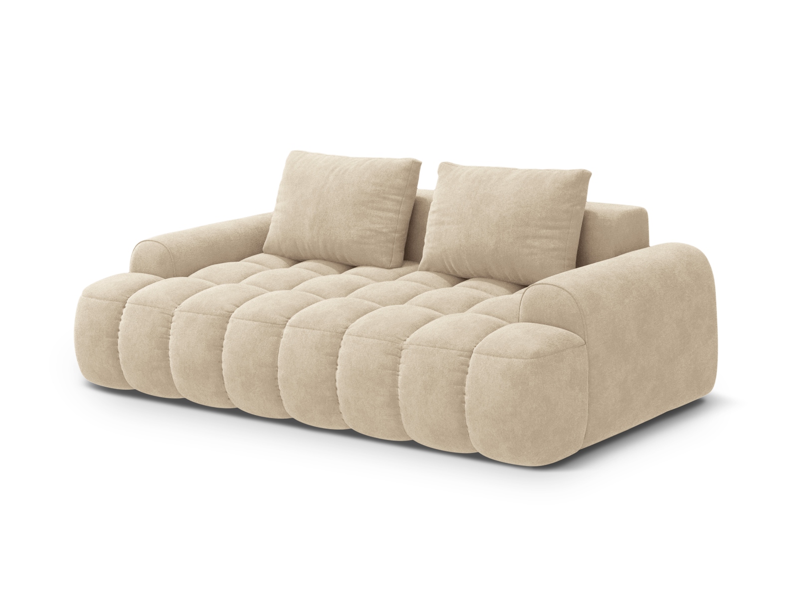 Cosmopolitan Design Sofa Linz 3-Sitzer Samt Vogue Helles Beige