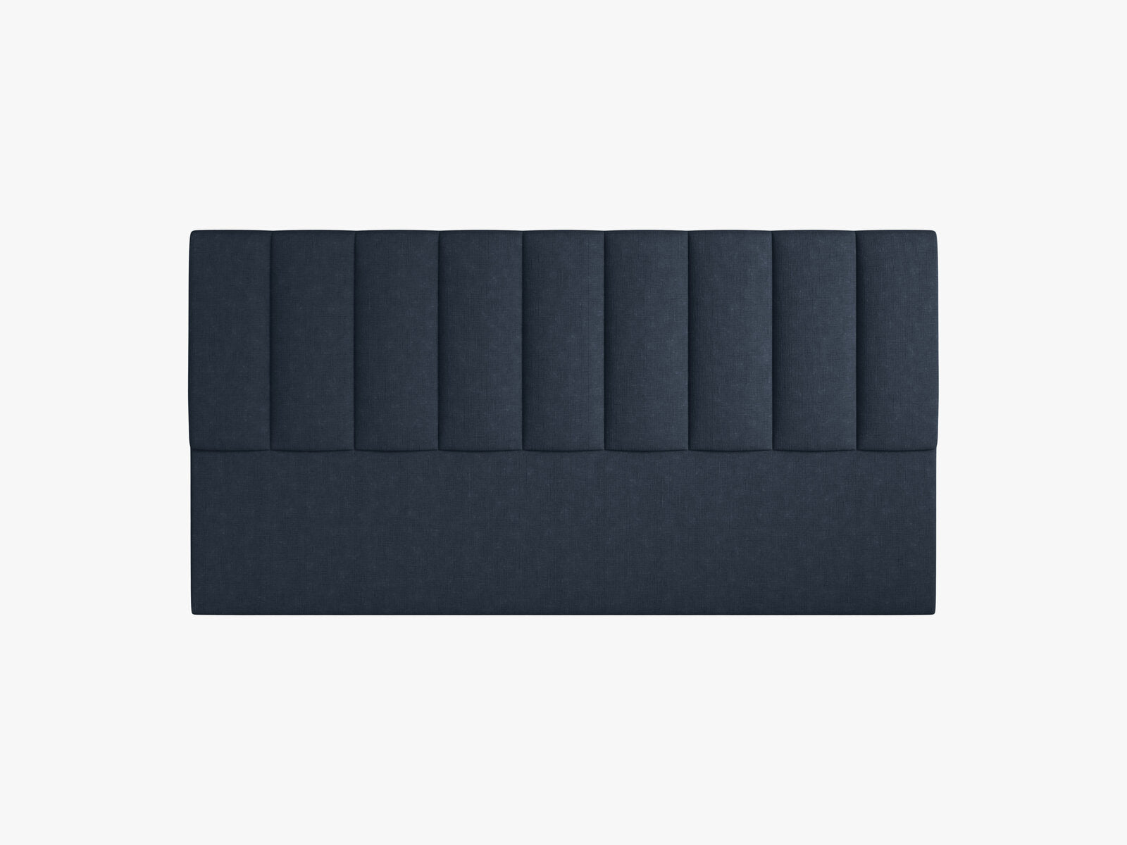 Micadoni Marl Samtiger Kopfteil 140 cm (H 95 cm) Strukturierter Stoff Liberty Marineblau 180x95