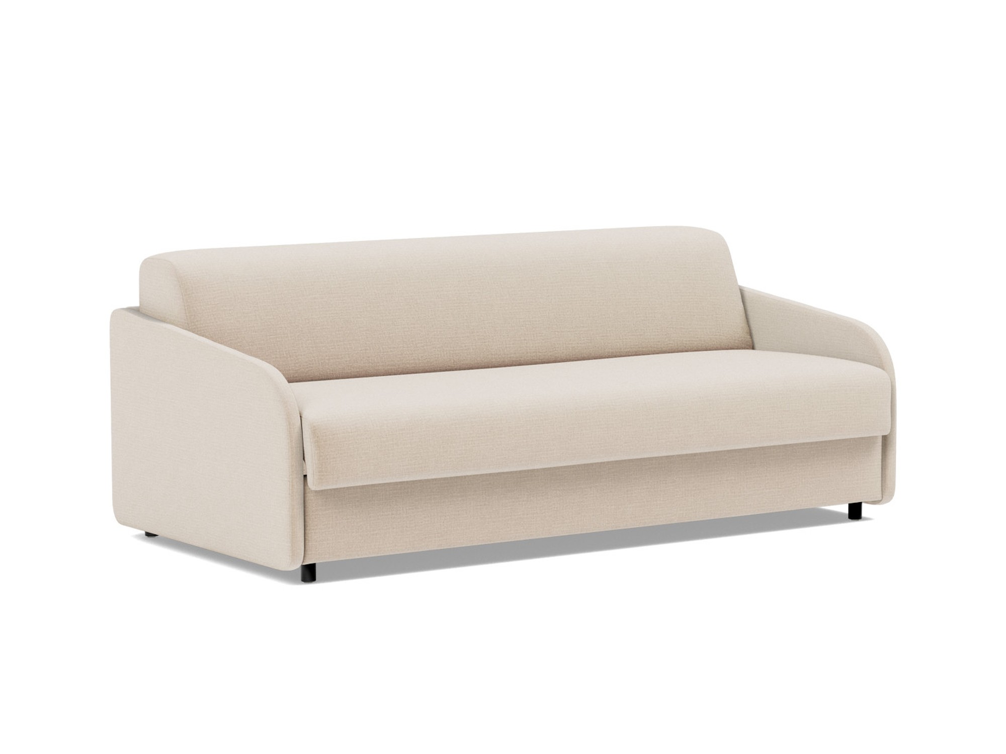 Schlafsofa Eivor mit Memory-Matratze 160 Chenille Esina 410-Almond-Beige