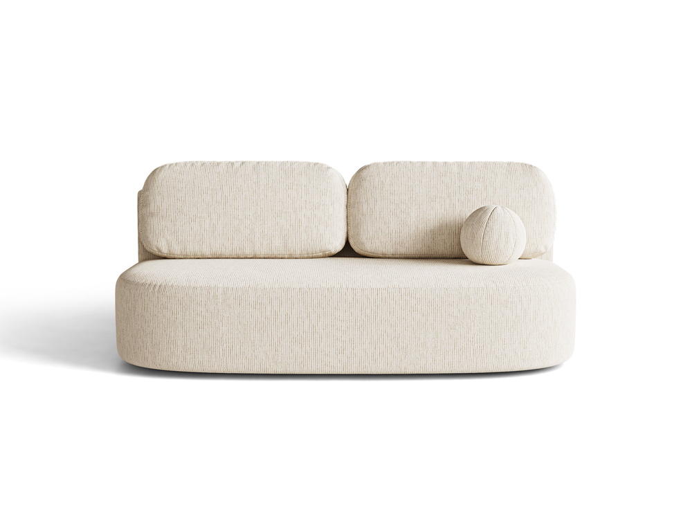 Cosmopolitan Design Schlafsofa Sophia 3-Sitzer mit Bettkasten Strukturierter Stoff Baltimore Helles Beige