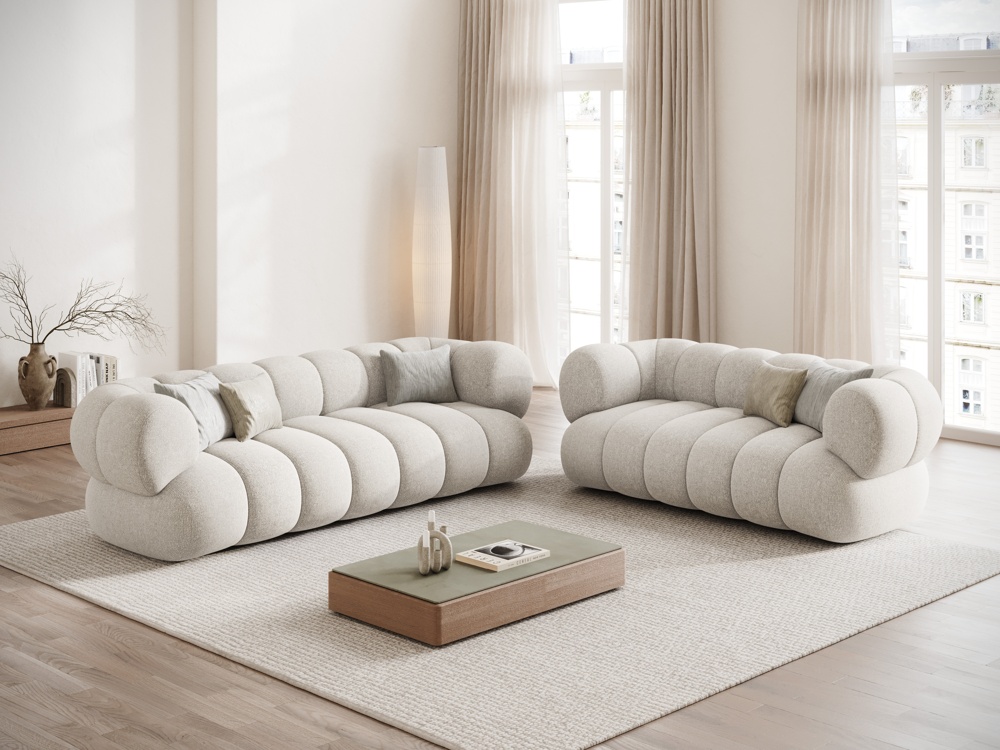 Cosmopolitan Design Sofa Koge 2-Sitzer Chenille Eden Helles Beige