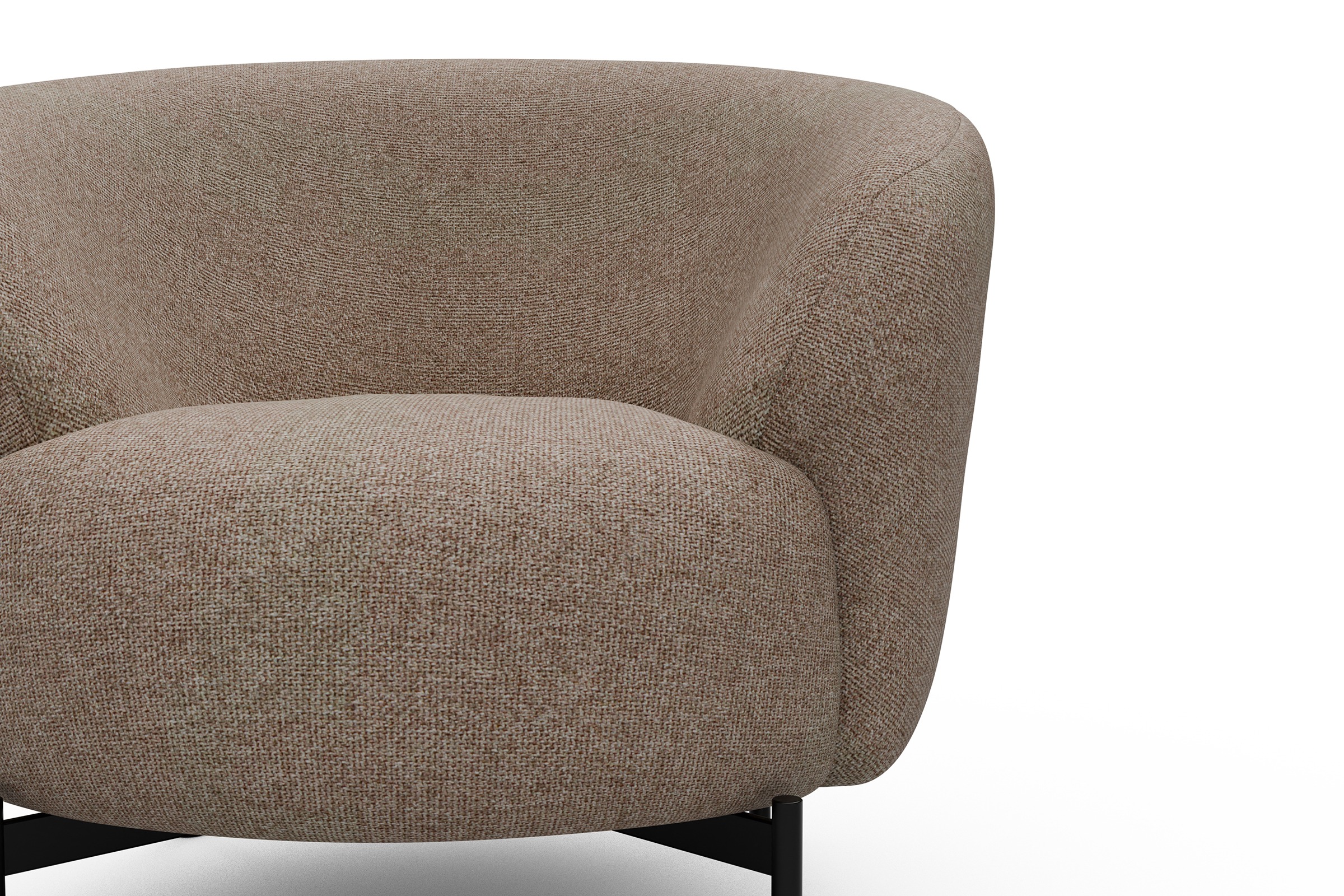Sessel Ronda X-Metallgestell Schwarz Sama-Antelope