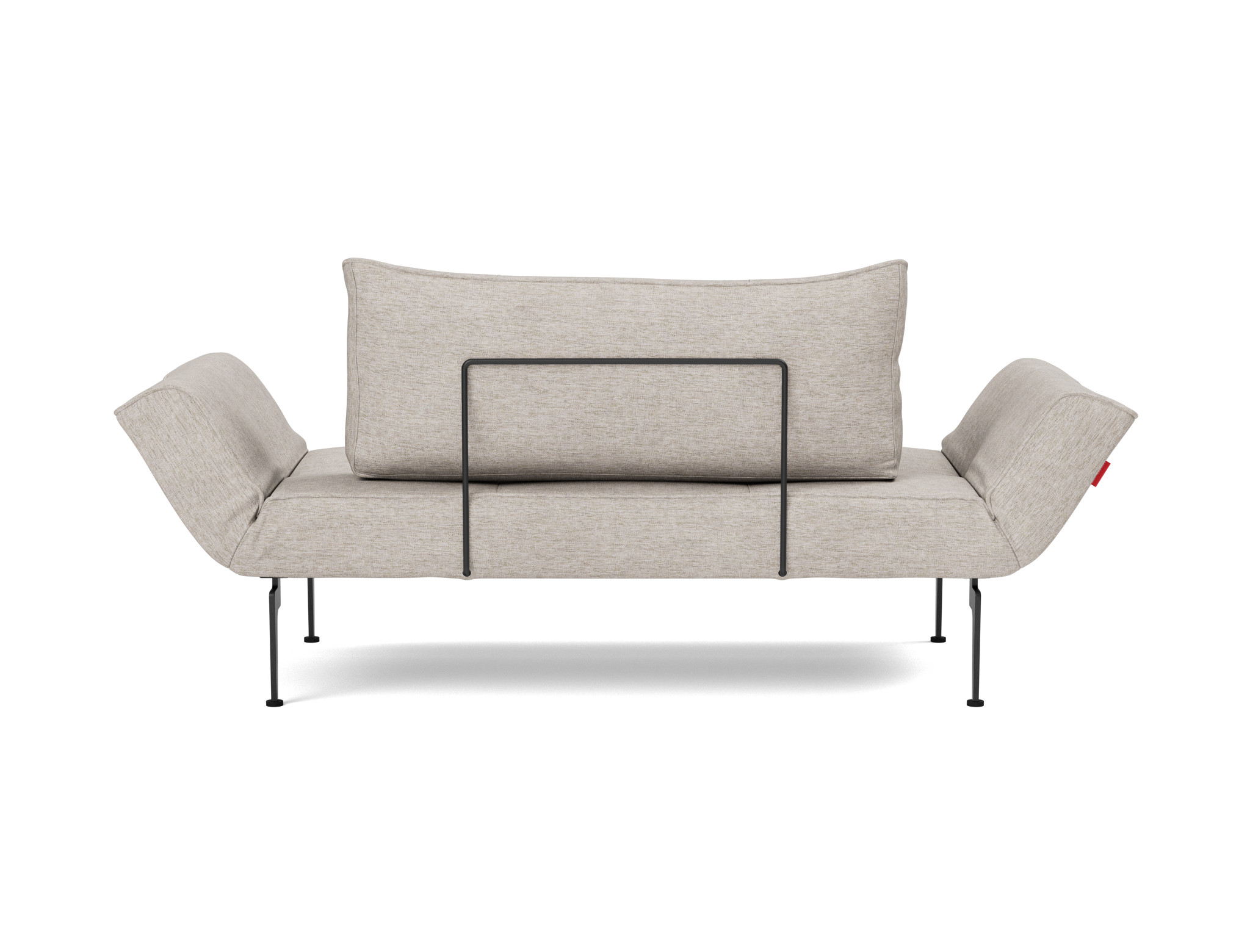 Tagesbett Zeal Chenille Yuveno 471-Sand Beine Laser schwarz