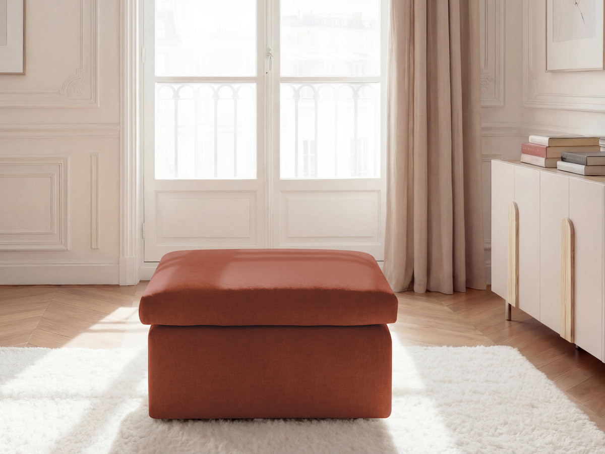 Bobochic Enore Pouf Cordsamt Rot
