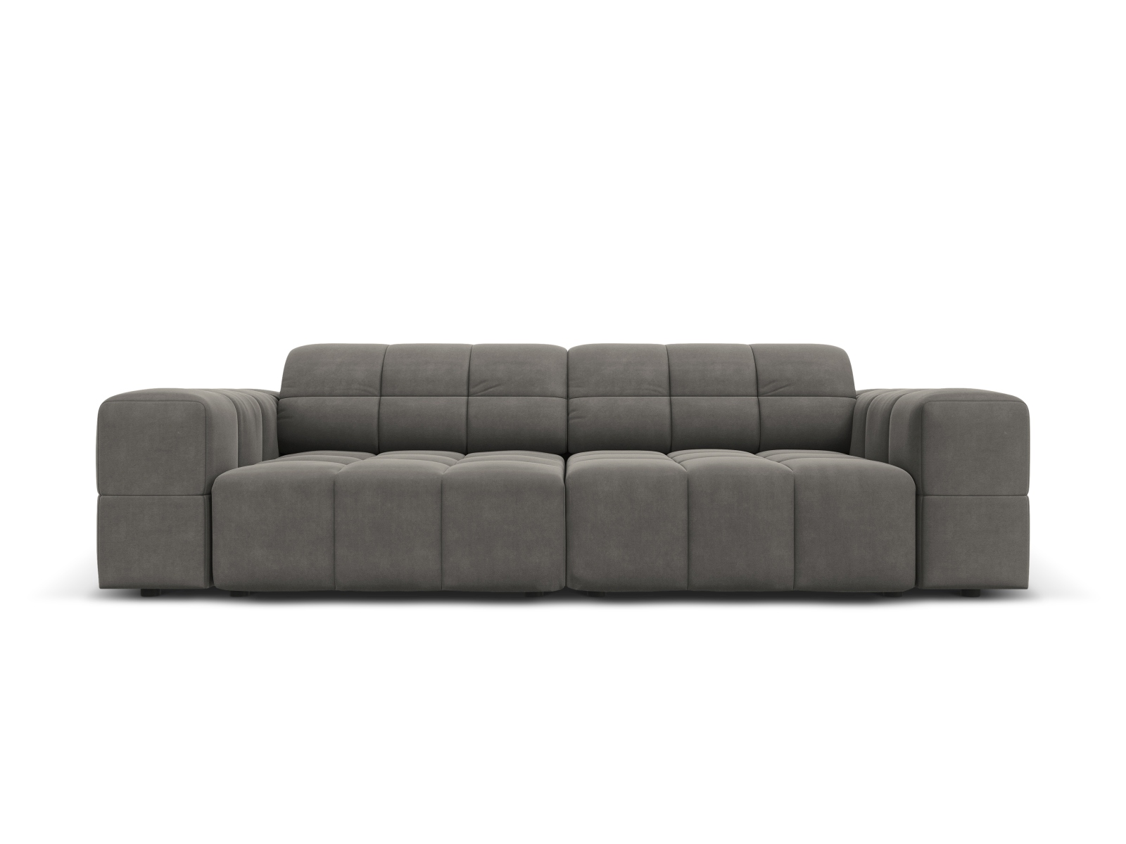 Cosmopolitan Design Sofa Chicago 3-Sitzer Samt Bluvel Hellgrau