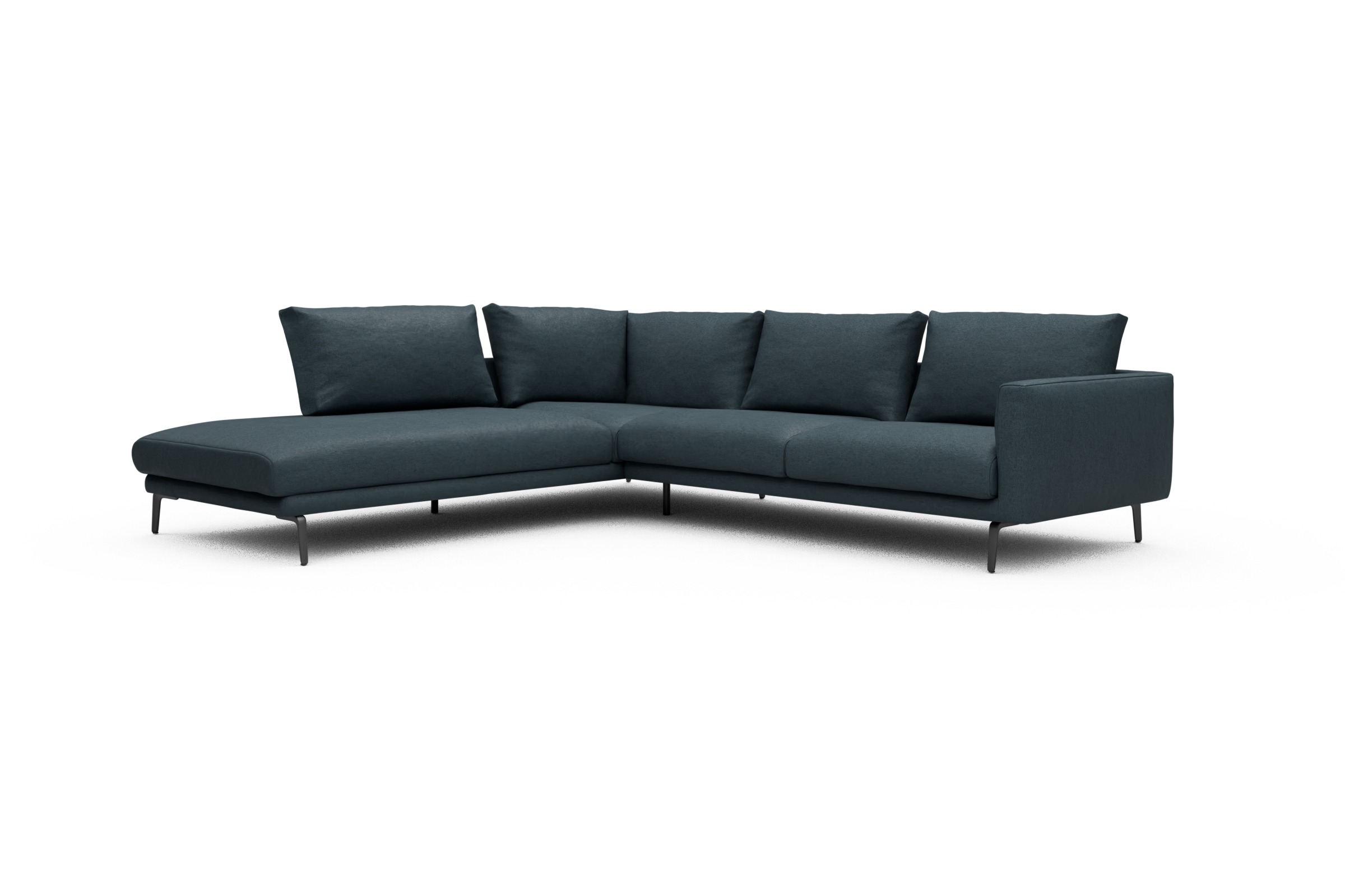 Ecksofa Karl Relax-Ecke links mit 2,5-Sitzer Denari-Royal-Blue