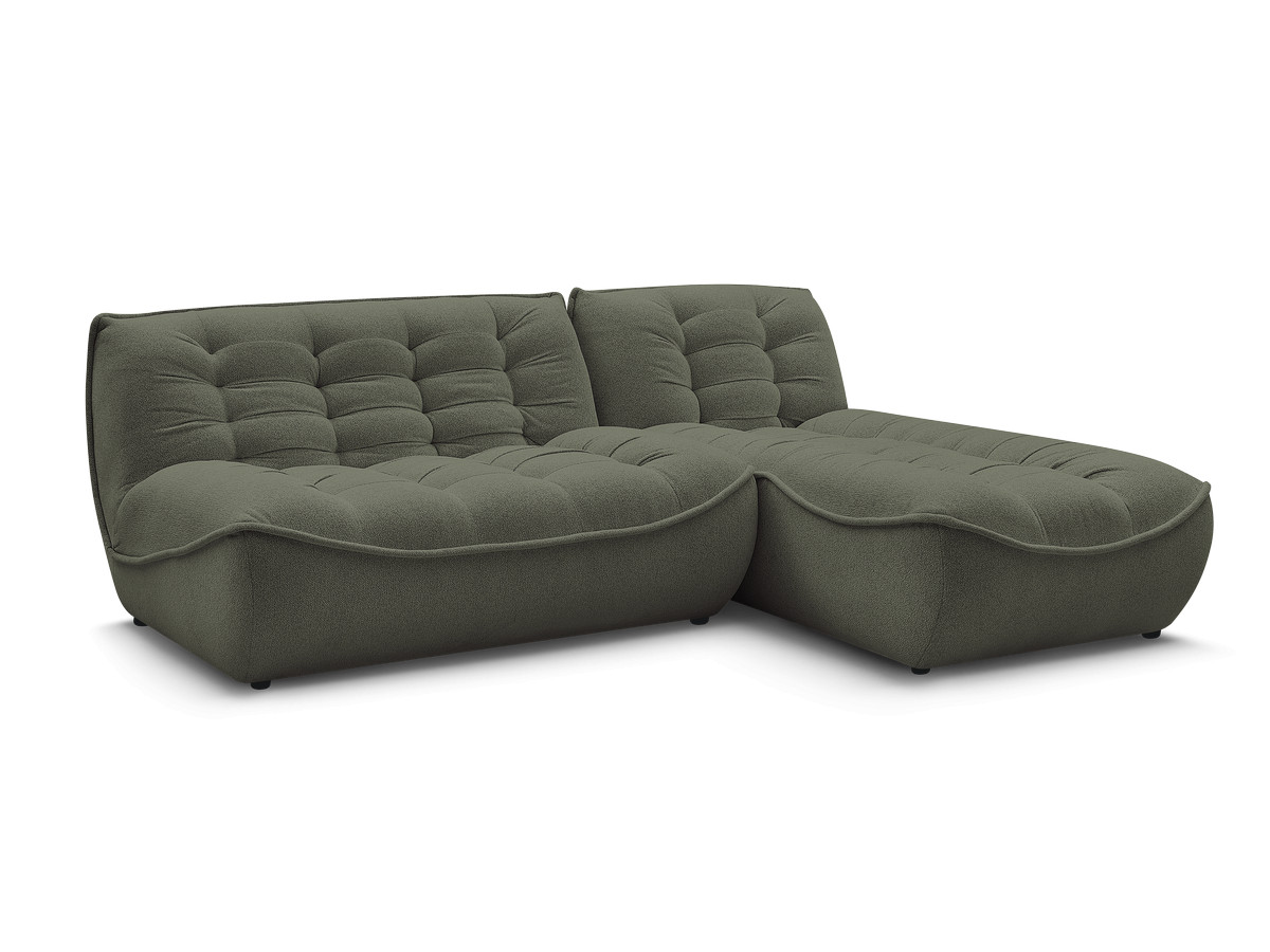 Bobochic Serena Ecksofa Melange-Stoff Grün