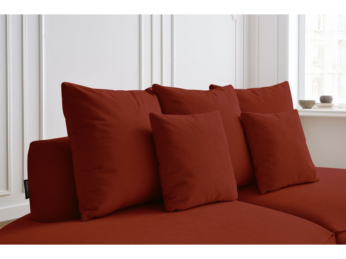 Bobochic Saint-germain Sofa 3-Sitzer Strukturstoff Rot