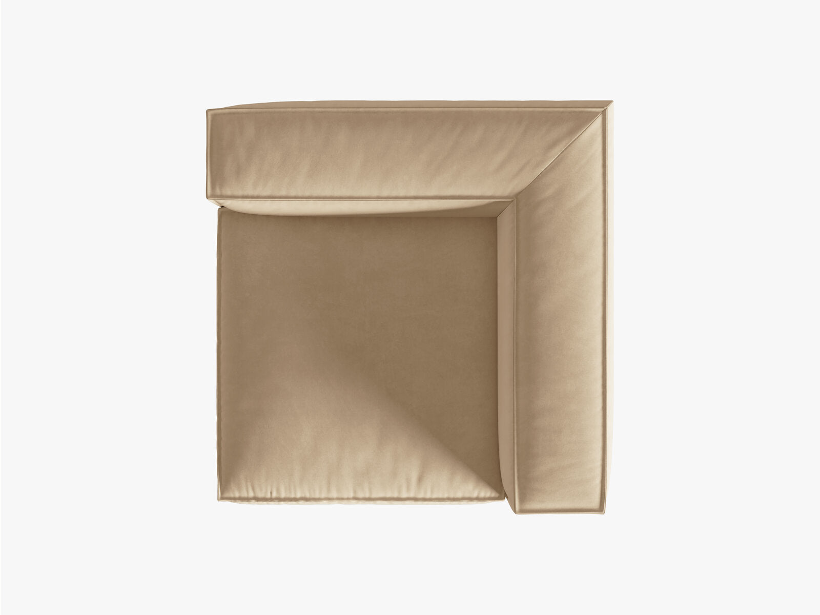 Micadoni Eckmodul Nuria 1-Sitzer Samt Nude