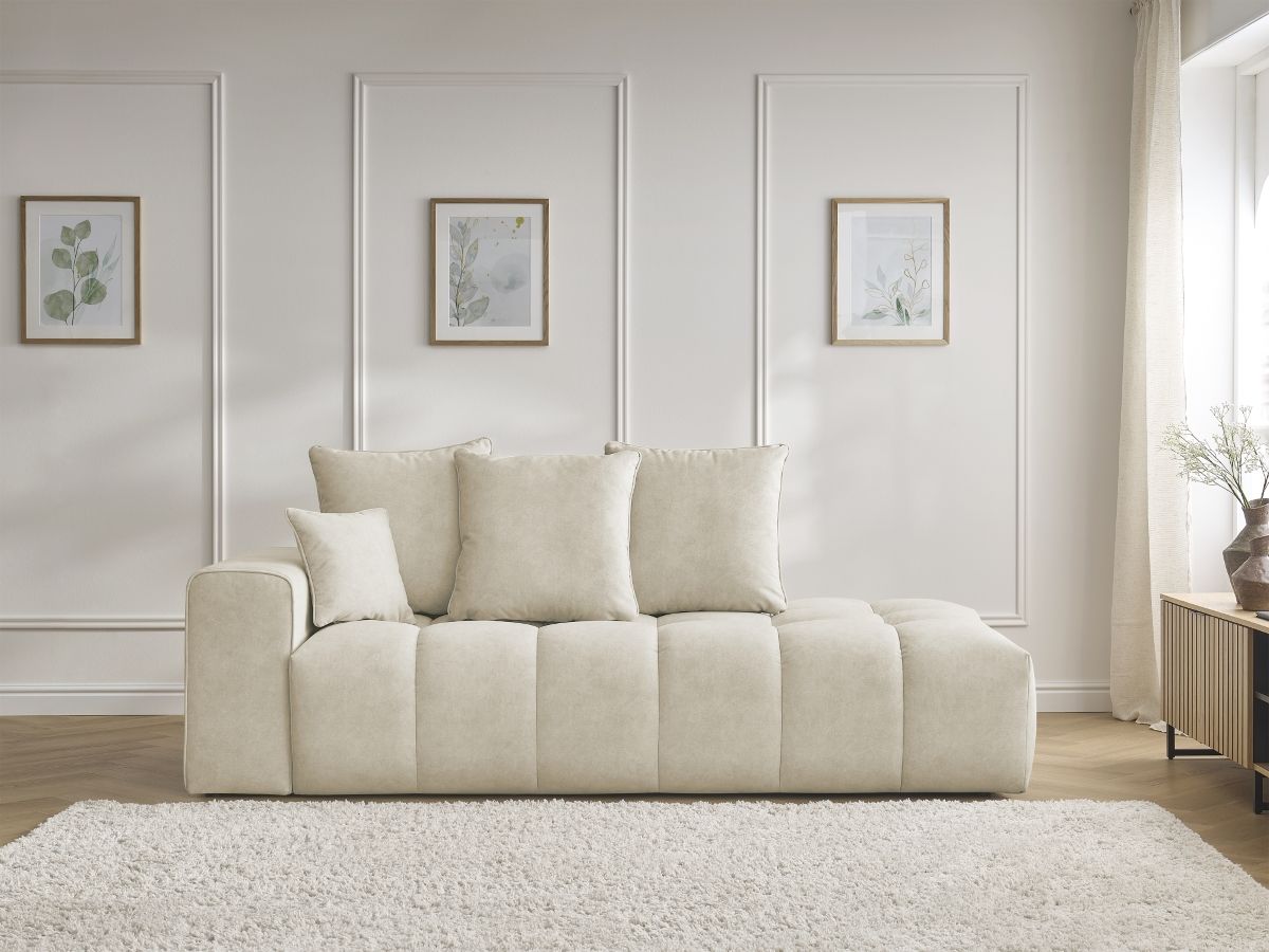 Bobochic Mont-blanc Sofa 4-Sitzer Samt Beige Armlehne links