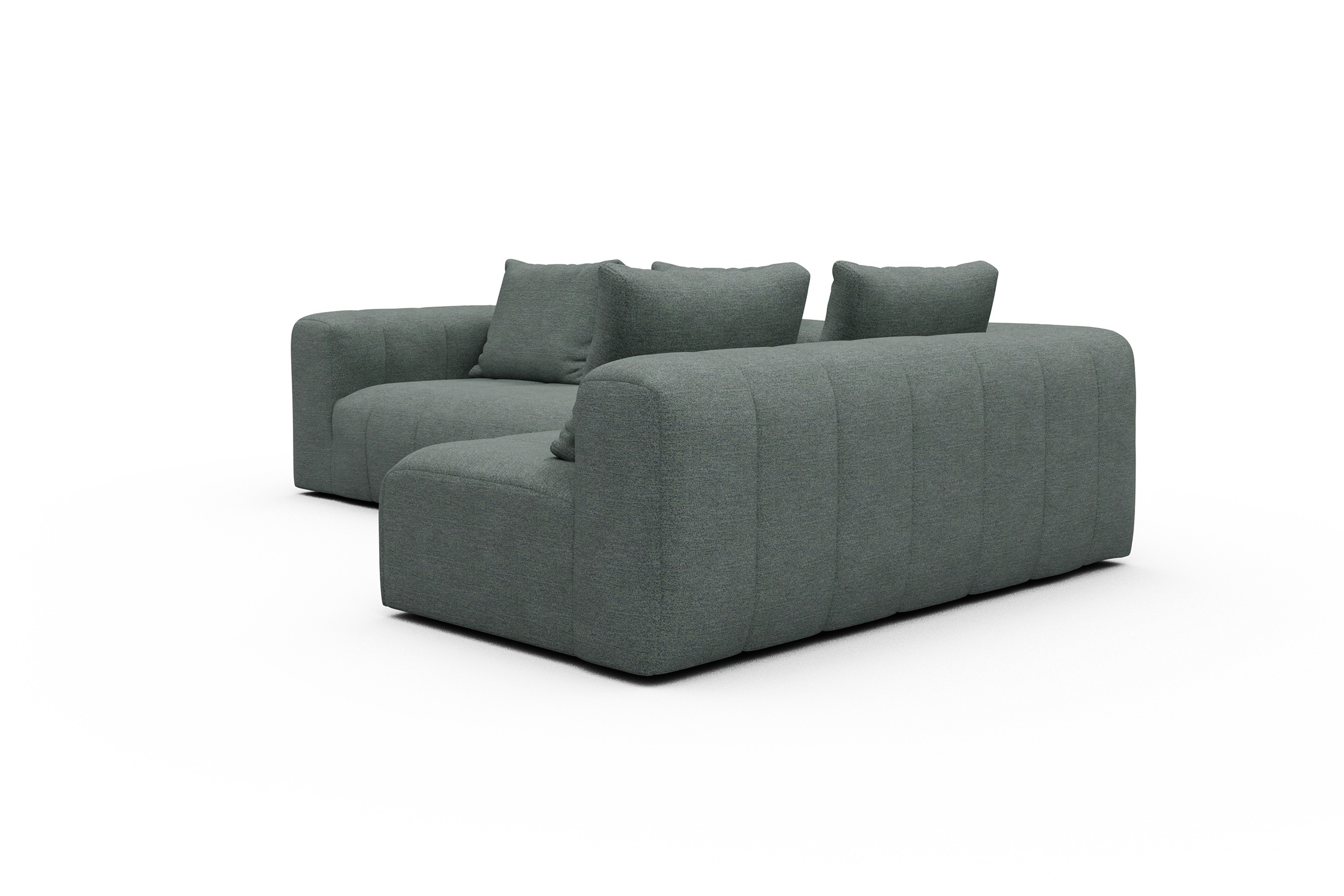 Ecksofa Hugo 2x 2,5-Sitzer Armlehne links Carreno-Ice-Blue
