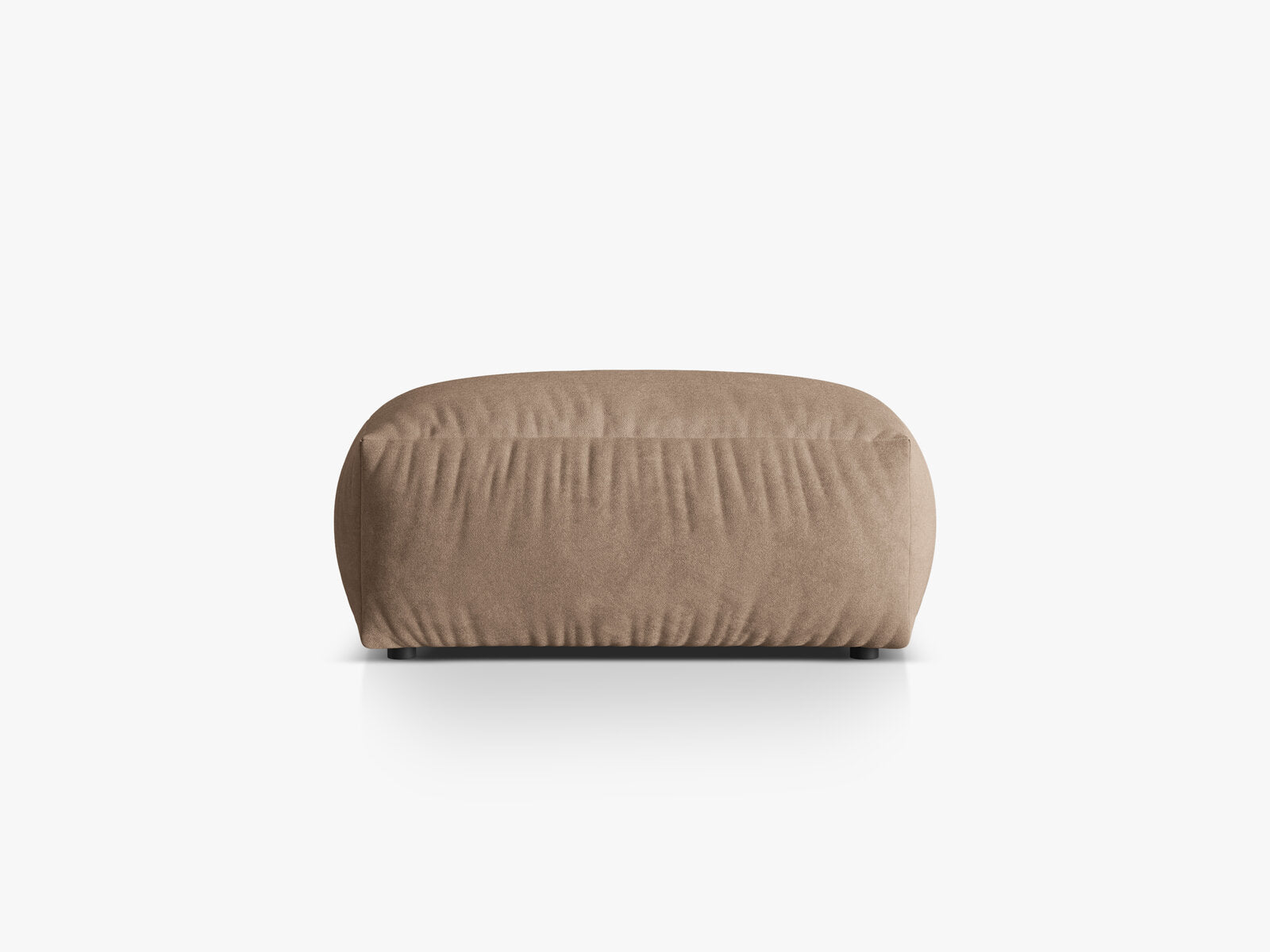 Micadoni Hocker Martina 1-Sitzer Samt Vogue Dunkelbeige