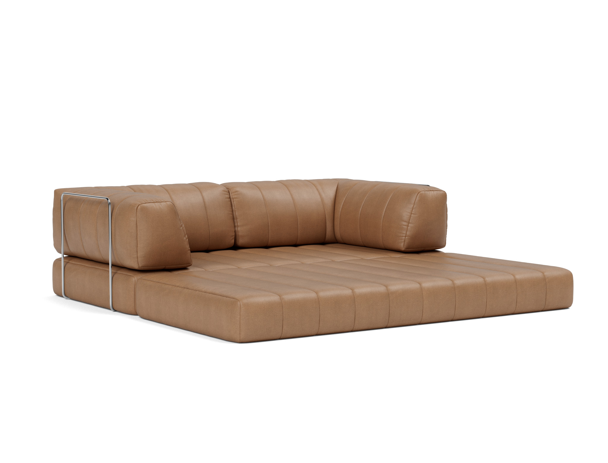 Schlafsofa CozyPad mit Armlehnen Lederoptik Faunal 551-Brown
