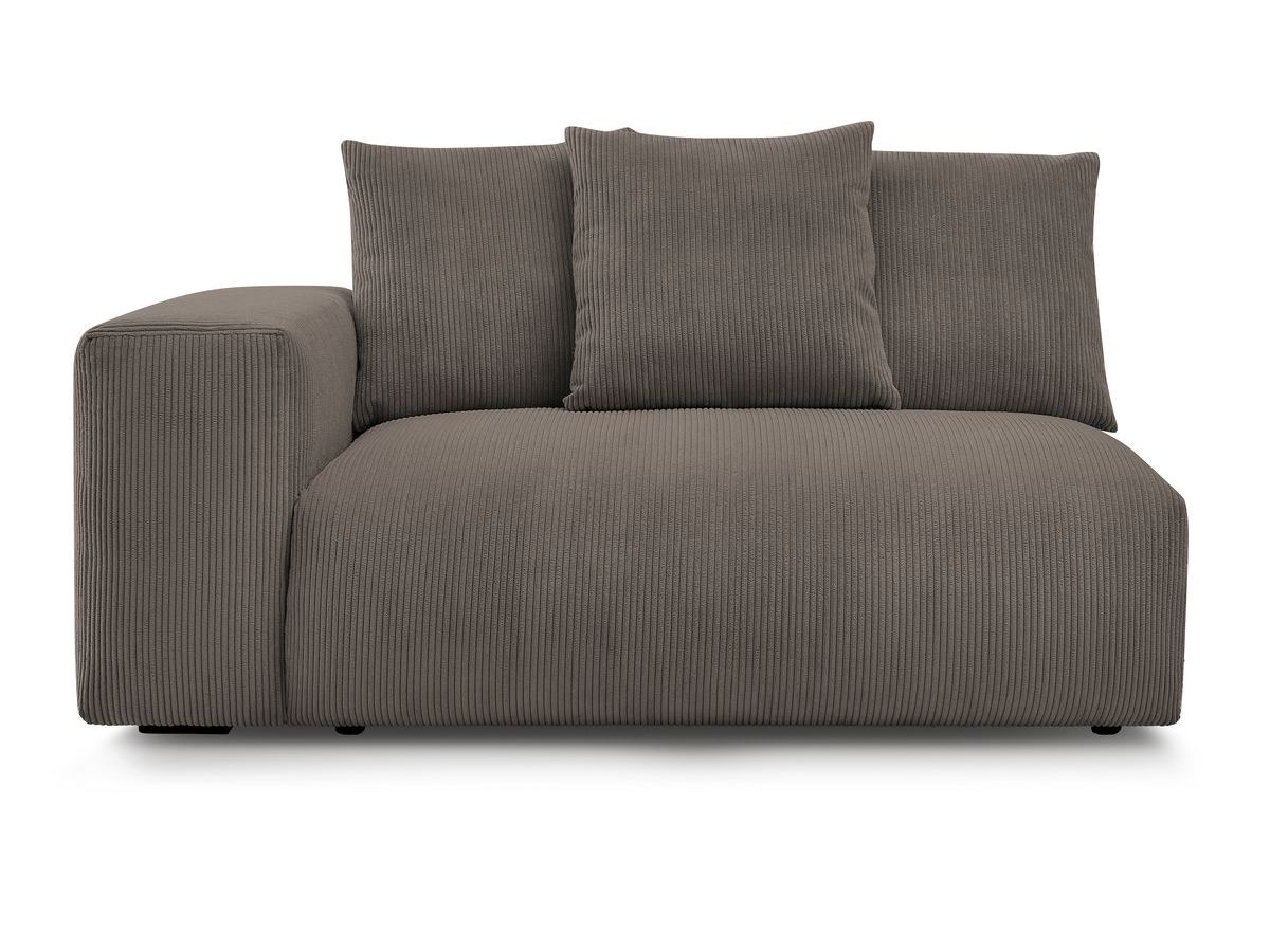 Bobochic Voltaire Sofamodul 2-Sitzer 178 × 100 cm Cordsamt Taupe Ecke links