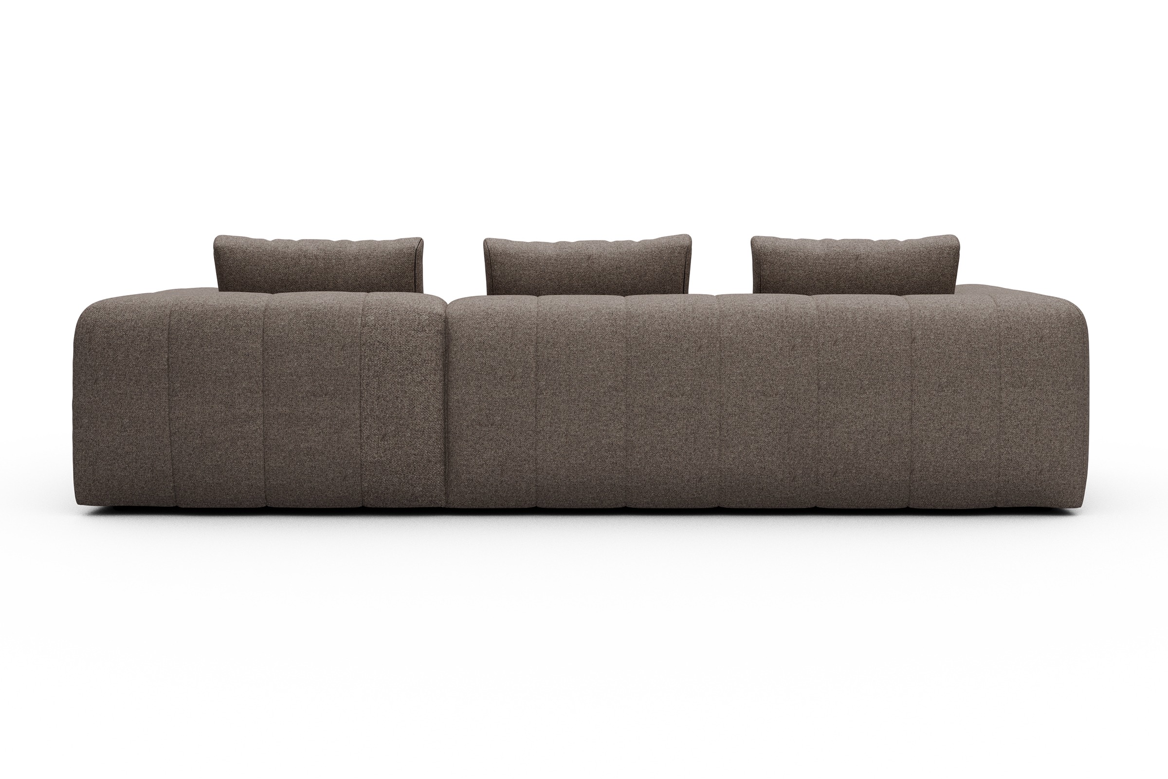 Ecksofa Hugo 2,5-Sitzer Armlehne links mit Chaiselongue Sama-Stone