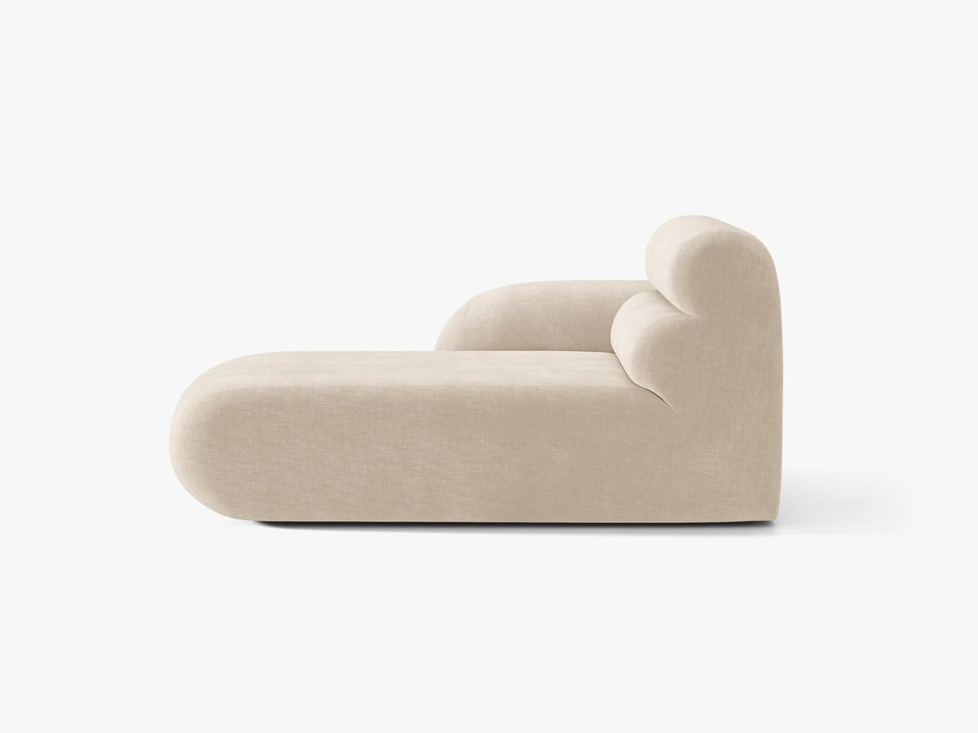 Micadoni Neo Chaiselongue Links Chenille Golden Helles Beige