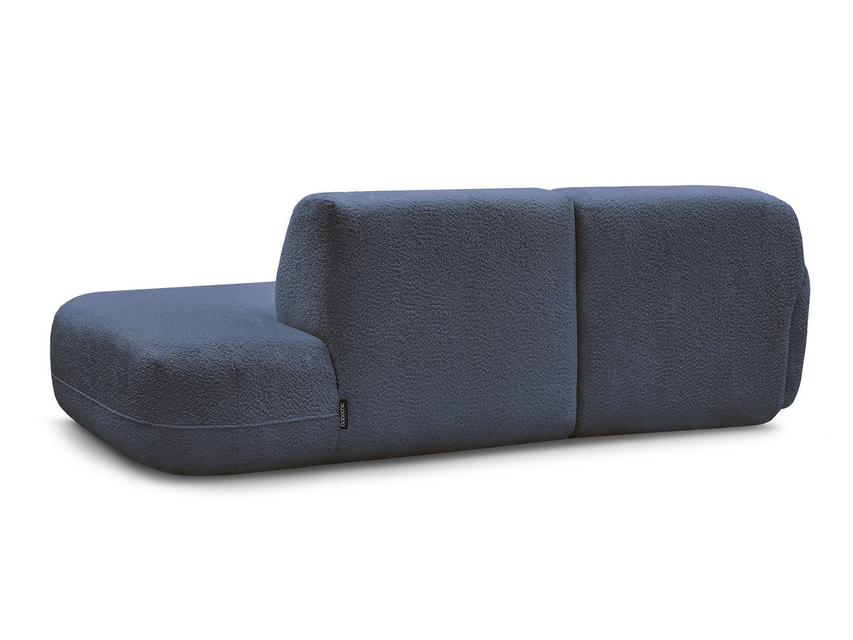 Bobochic Anda Ecksofa 241 × 163 cm Chenille Dunkelblau Ecke links