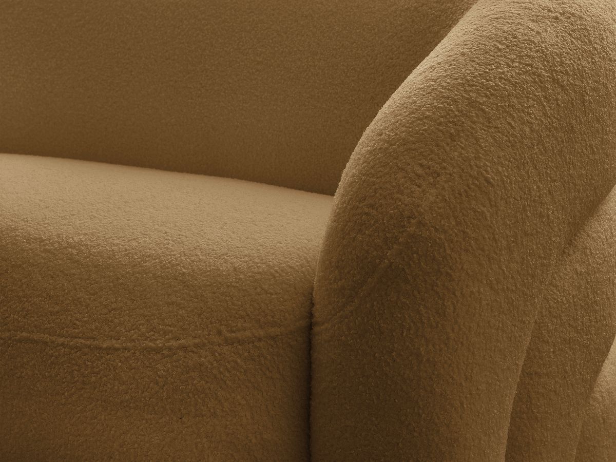 Bobochic Elina Sofa 5-Sitzer Bouclé-Stoff Gelb
