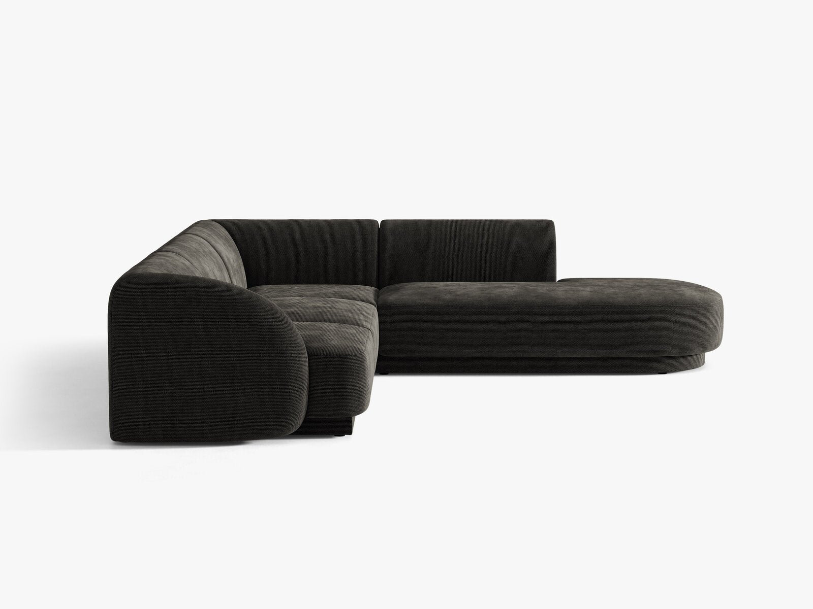 Micadoni Ecksofa Miley 6-Sitzer Rechts Chenille Eden Anthrazit