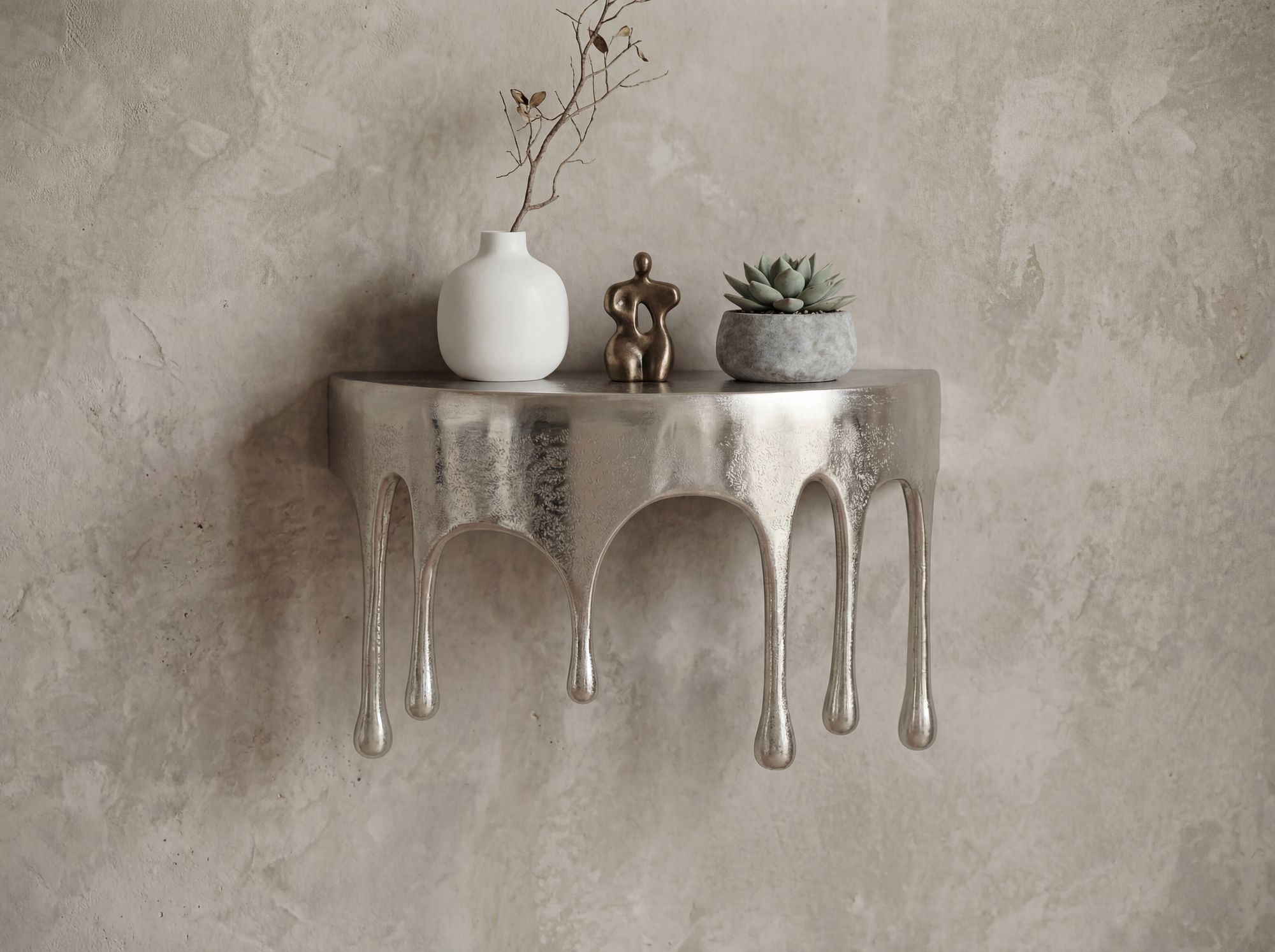 Wandregal Rodoy Aluminium Silber 35 × 17 × 20 cm