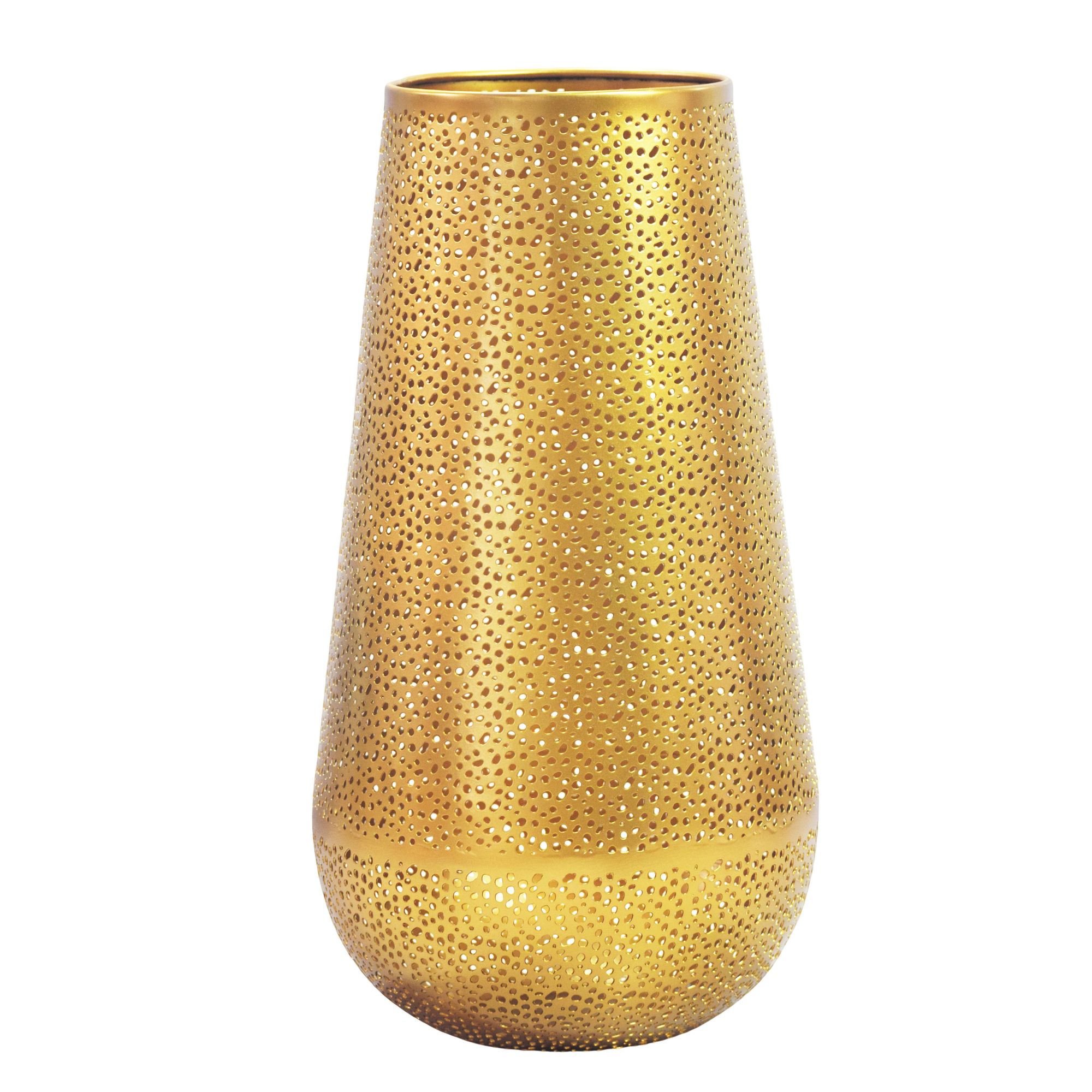 Bodenvase Malvik Metall Gold Ø 25 cm