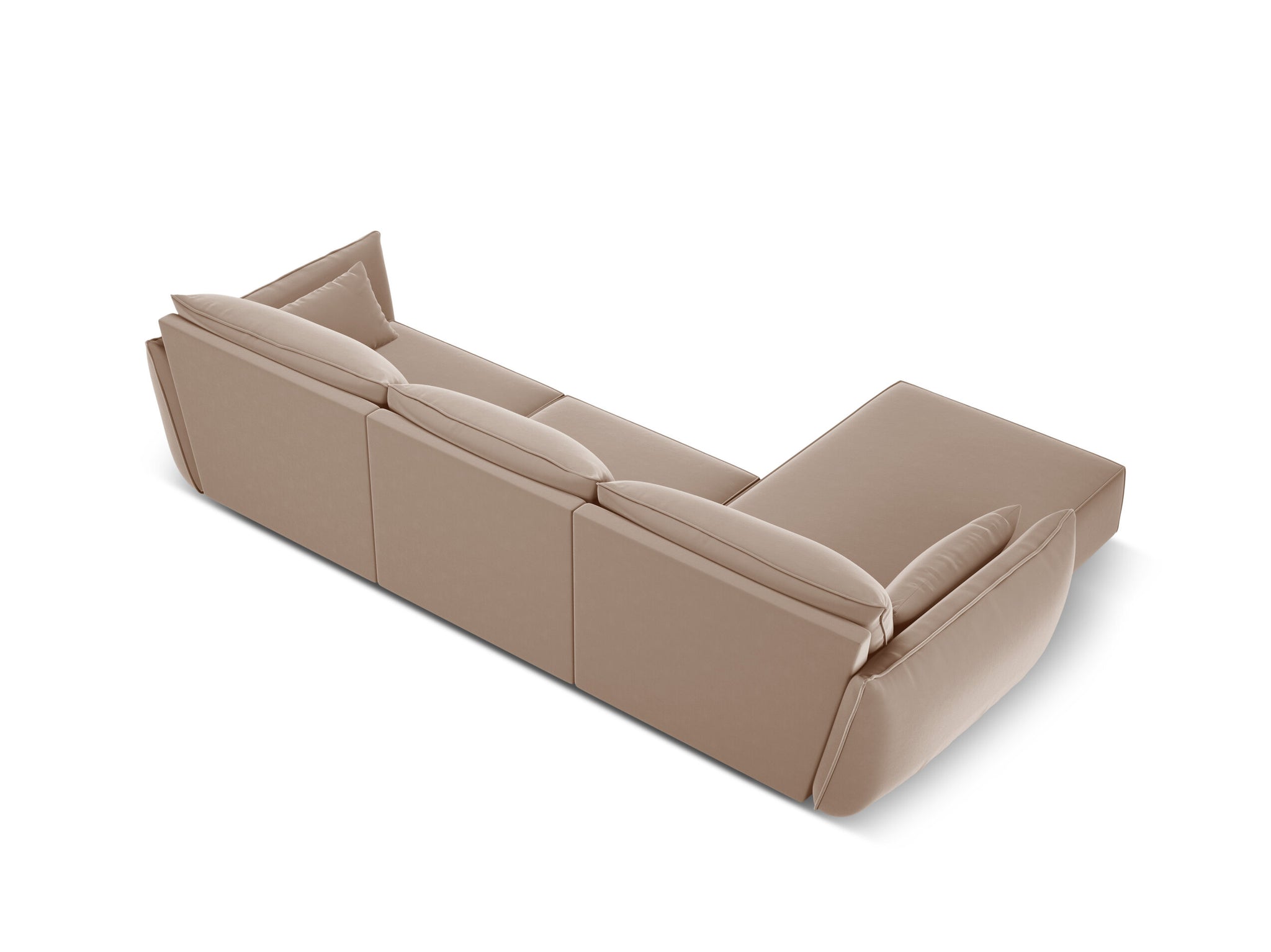 Micadoni Ecksofa Kaelle 4-Sitzer Links Samt Beige
