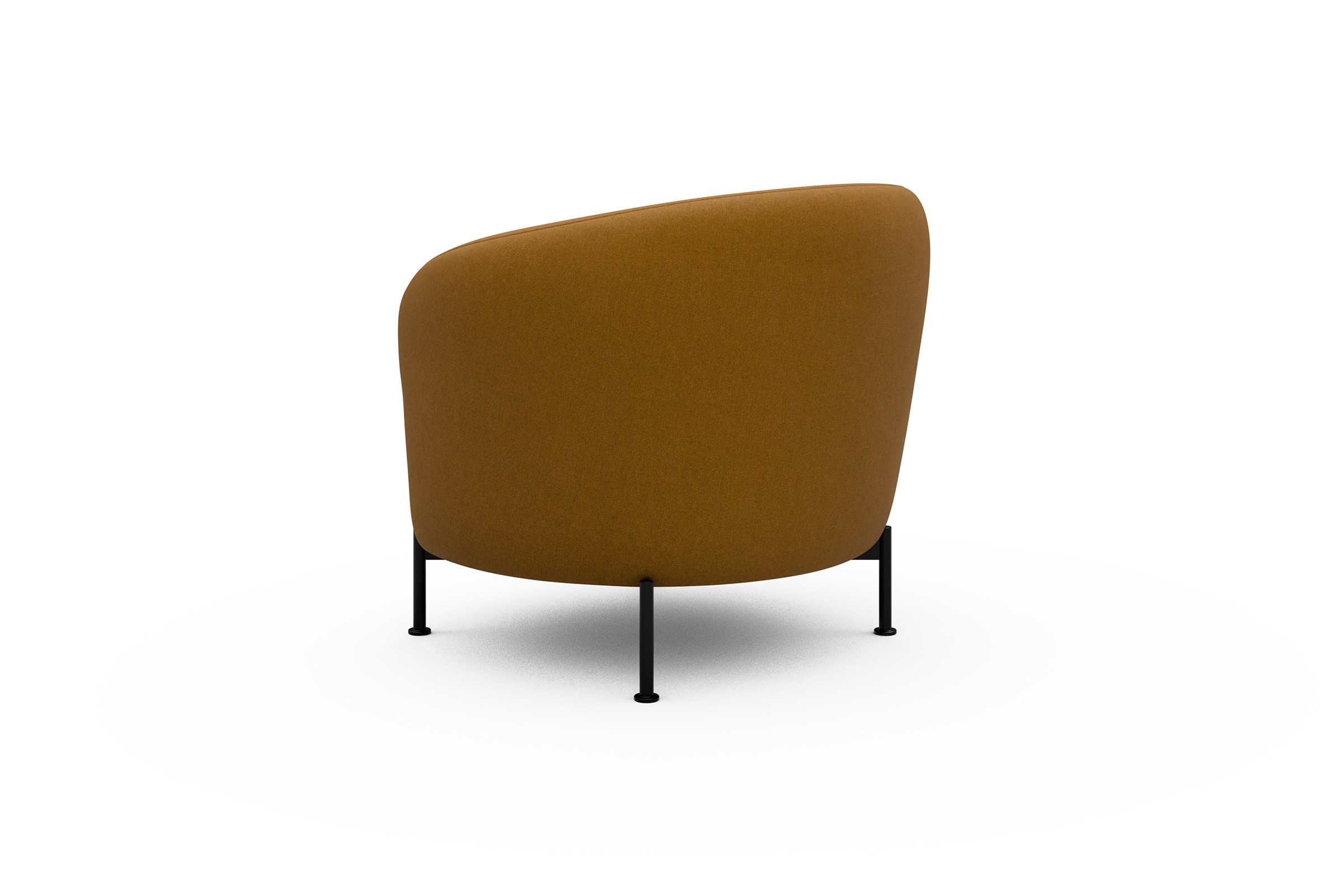 Sessel Ronda X-Metallgestell Schwarz Satya-Ocre