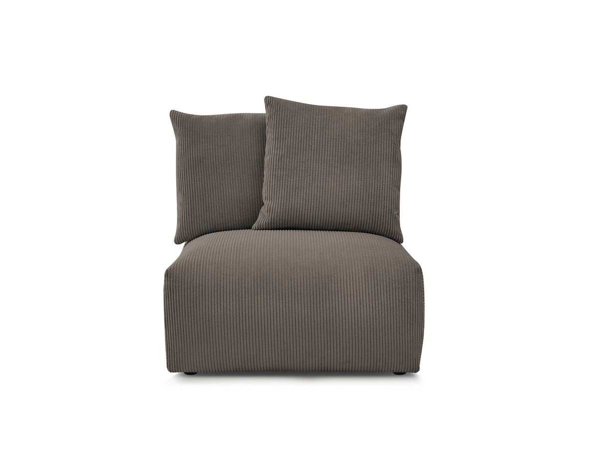 Bobochic Voltaire Sofamodul 1-Sitzer 90 × 100 cm Cordsamt Taupe