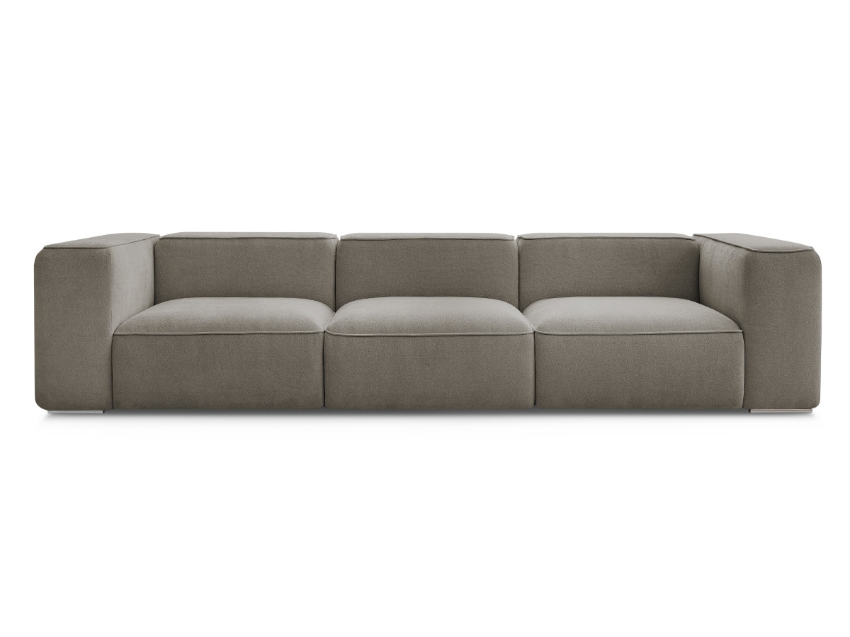 Bobochic Zephyr Sofa 3-Sitzer Strukturstoff Taupe