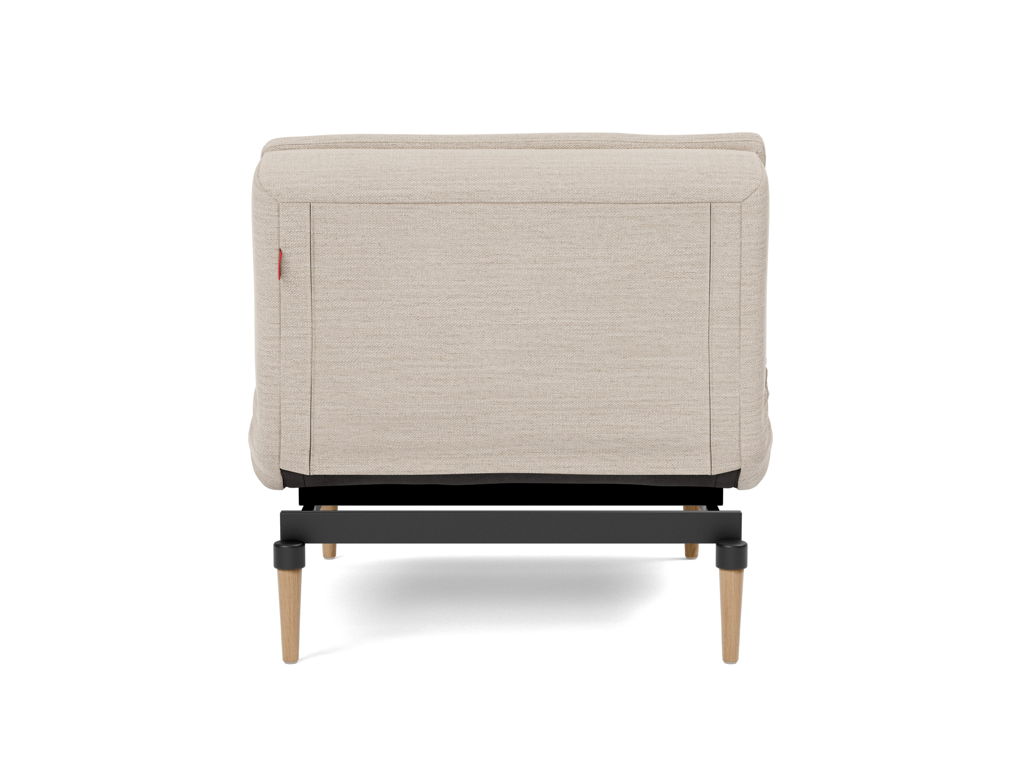 Sessel Dublexo Webstoff Blida 612-Sand-Grey Beine Styletto Eiche hell