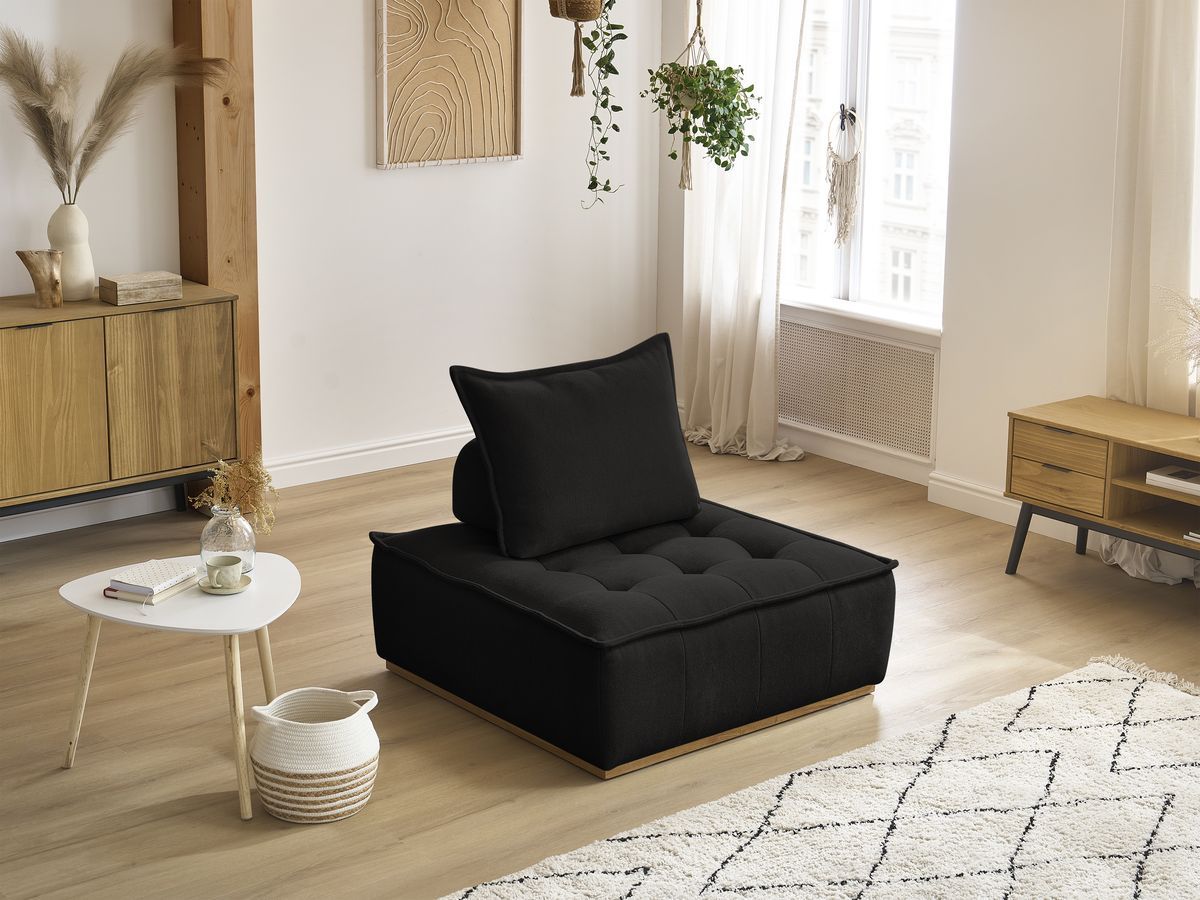 Bobochic Elisa Sofamodul 1-Sitzer Strukturstoff Schwarz