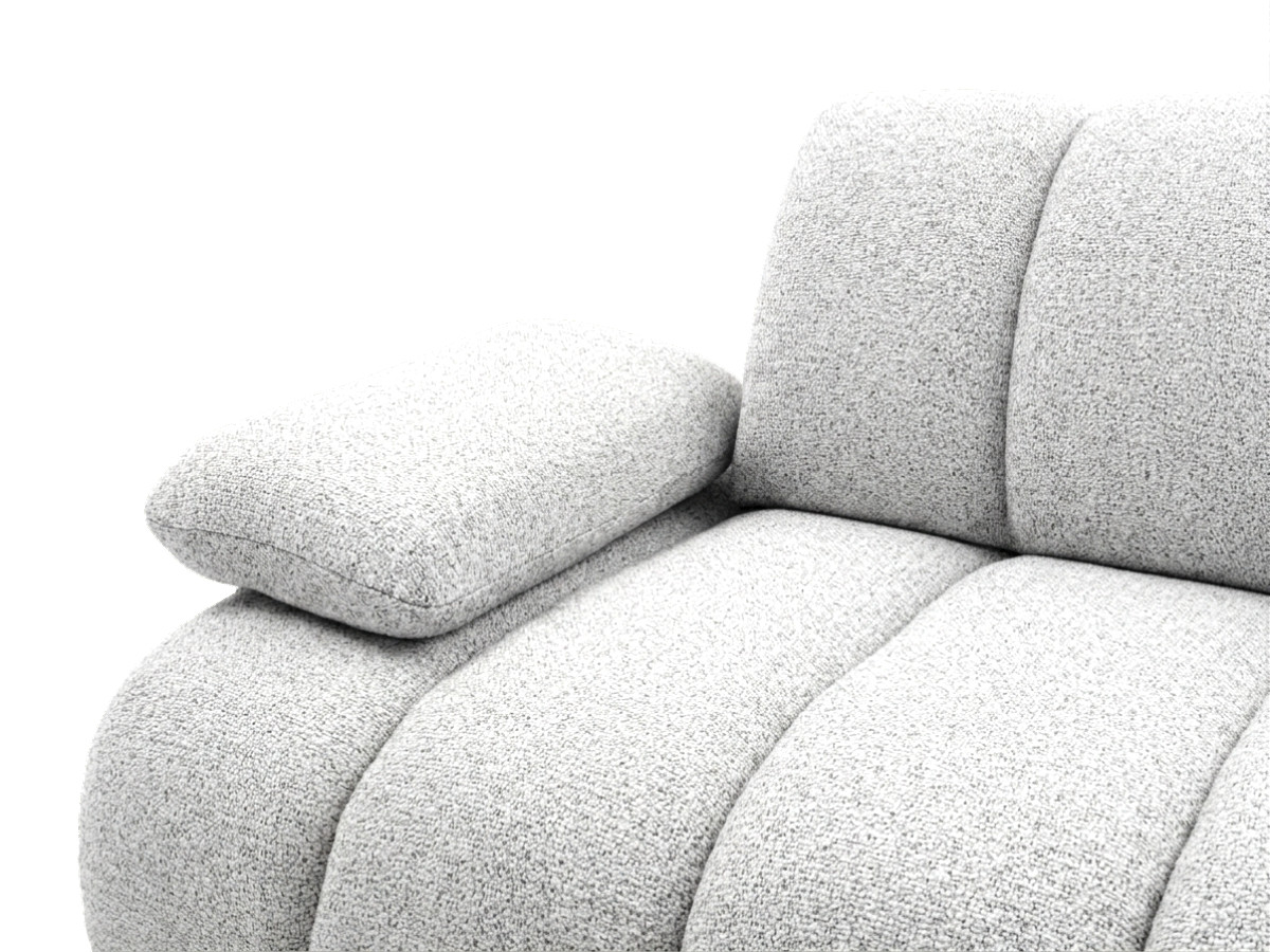 Bobochic Rivoli Sofa 4-Sitzer Melange-Stoff Grau