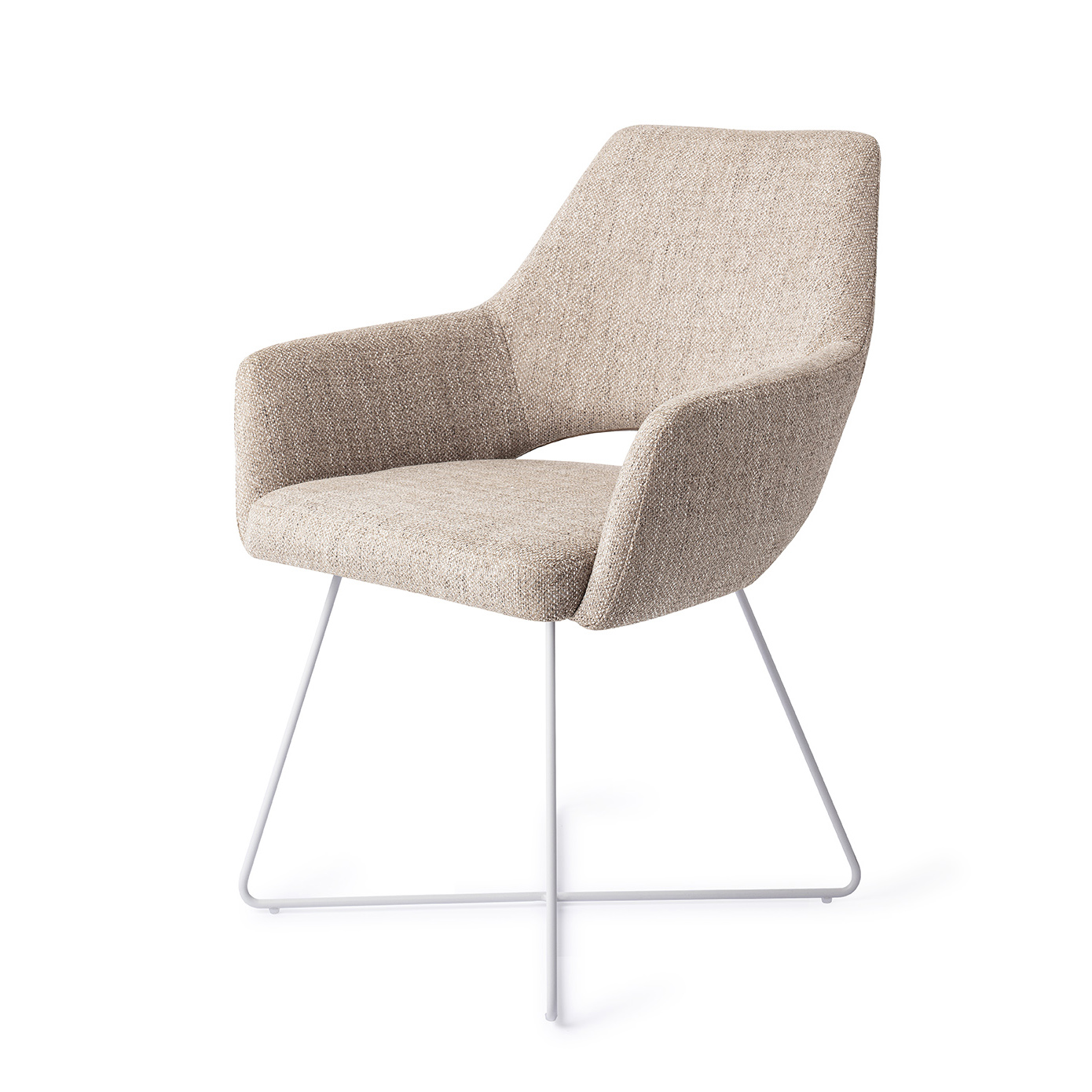 Jesper Home Esszimmerstuhl Yanai Biscuit-Beach Cross Weiß