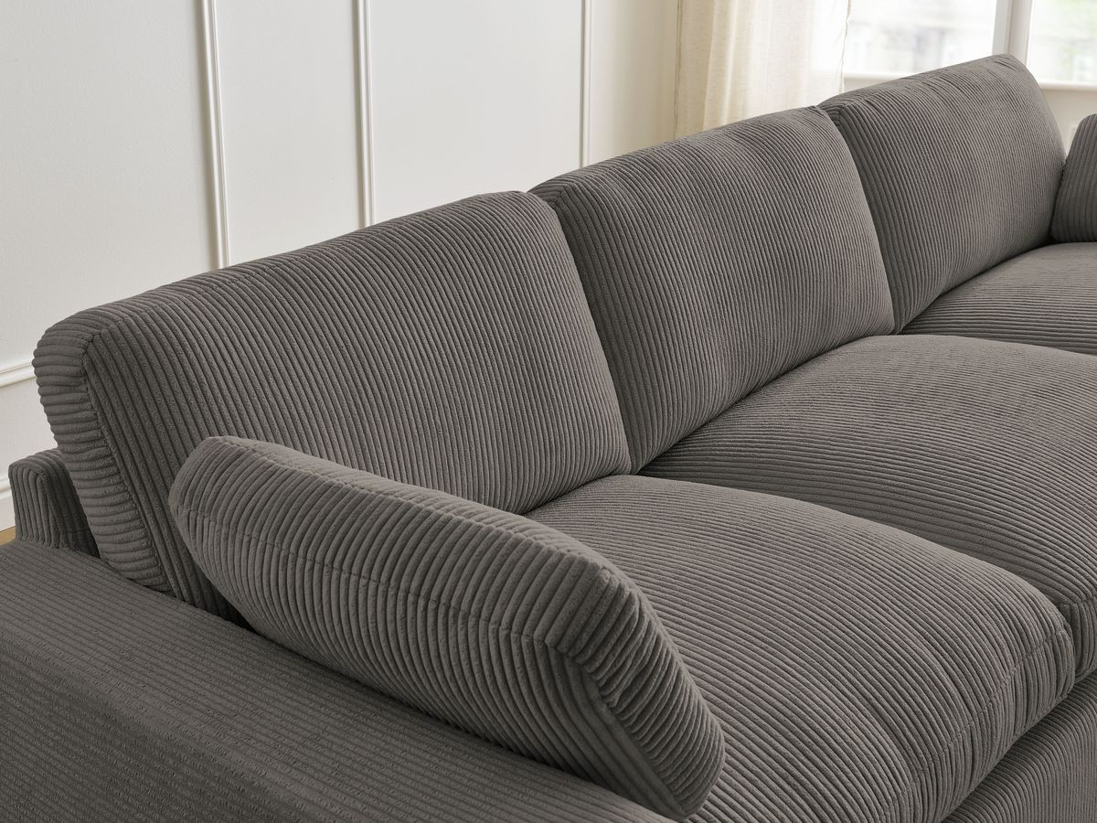 Bobochic Belair Sofa 3-Sitzer 250 × 93 cm Cordsamt Taupe