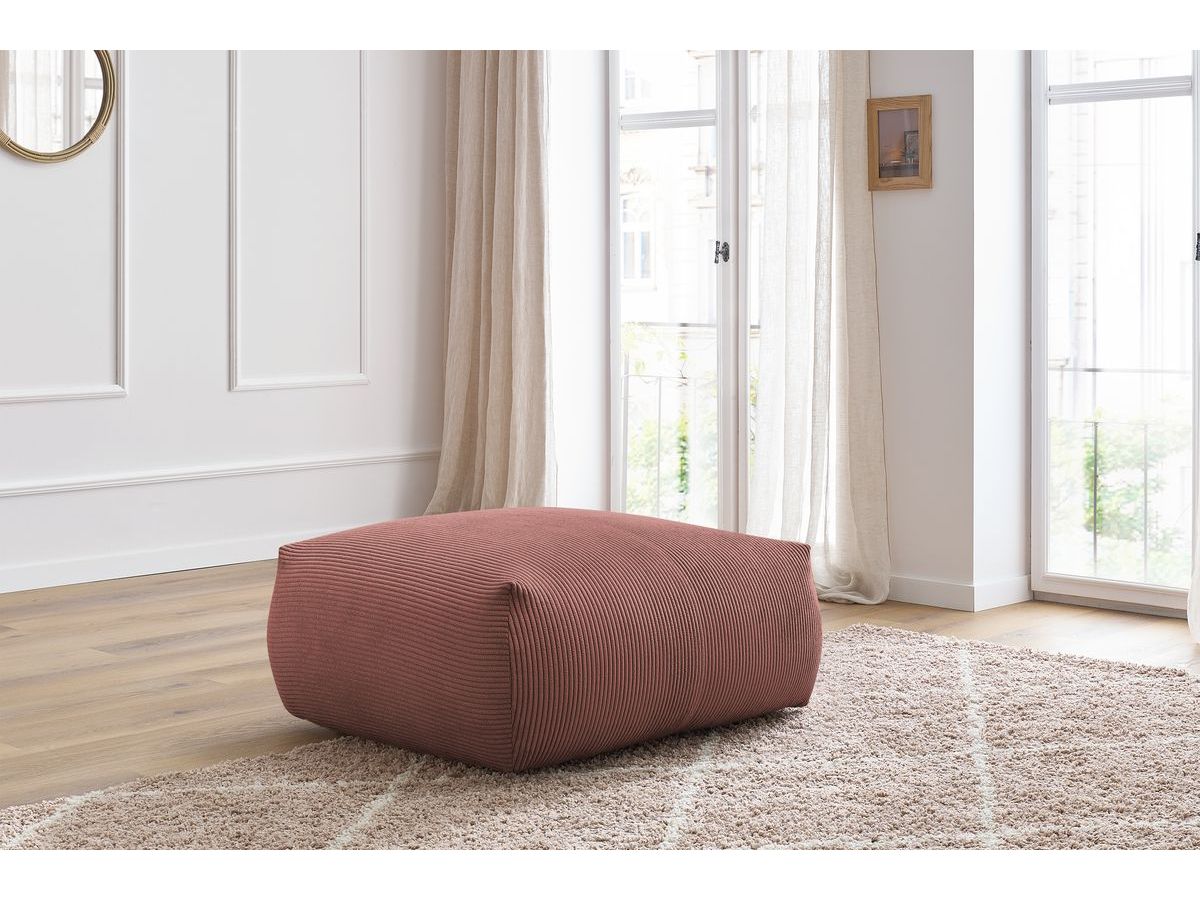 Bobochic Voltaire Pouf 106 × 90 cm Cordsamt Rosa