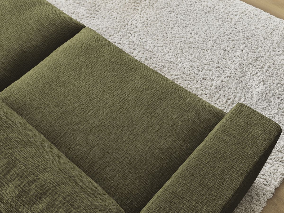 Bobochic Leonard Sofa 3-Sitzer 274 × 109 cm Strukturstoff Grün