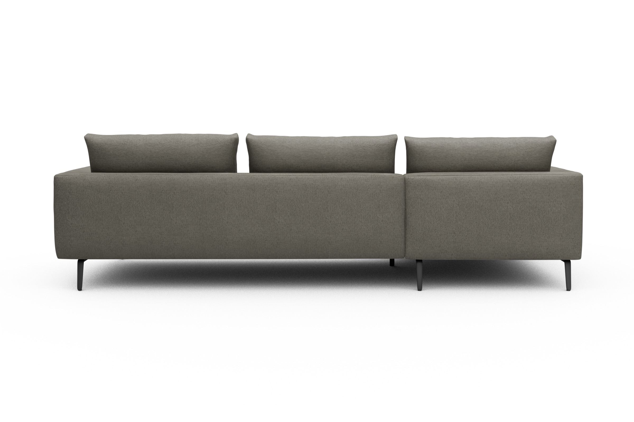 Ecksofa Karl Chaiselongue links mit 2,5-Sitzer Denari-Warm-Grey