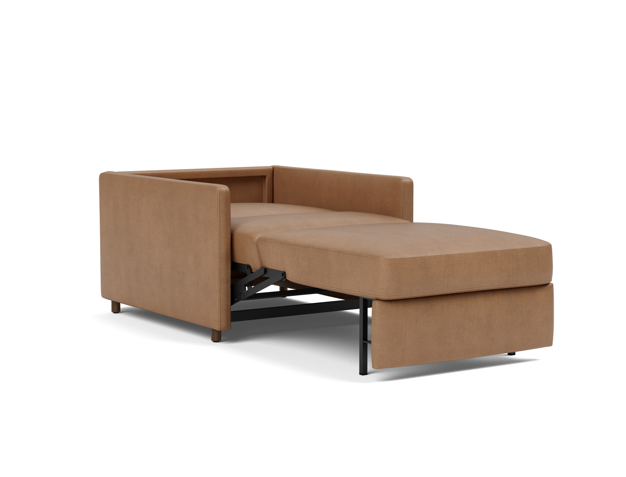 Schlafsessel Neah mit Slim-Armlehnen Lederoptik Faunal 551-Brown